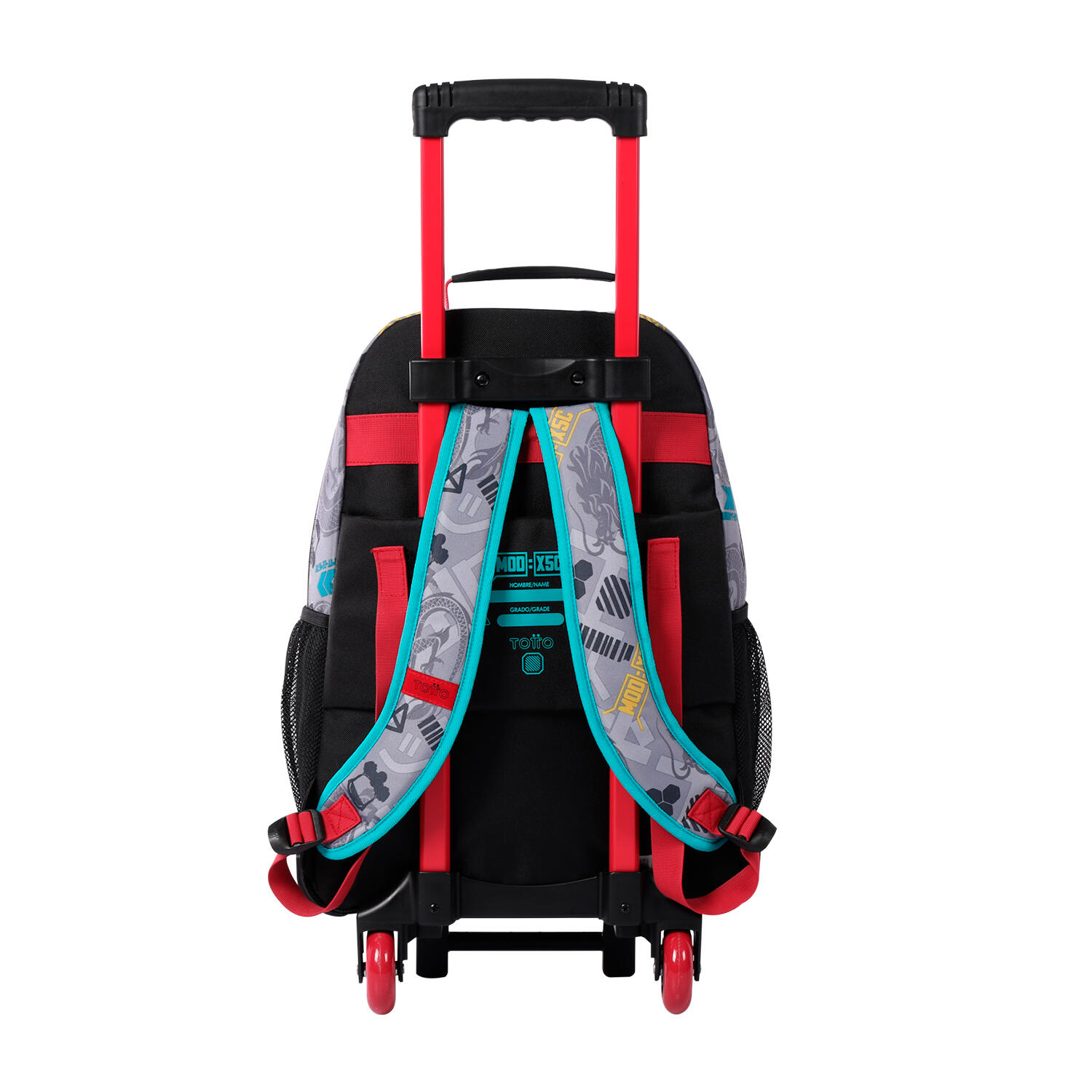 Totto Mochila infantil ruedas Raiyu Gris Poliéster 33.5 x 47 x 20 cm 3/5