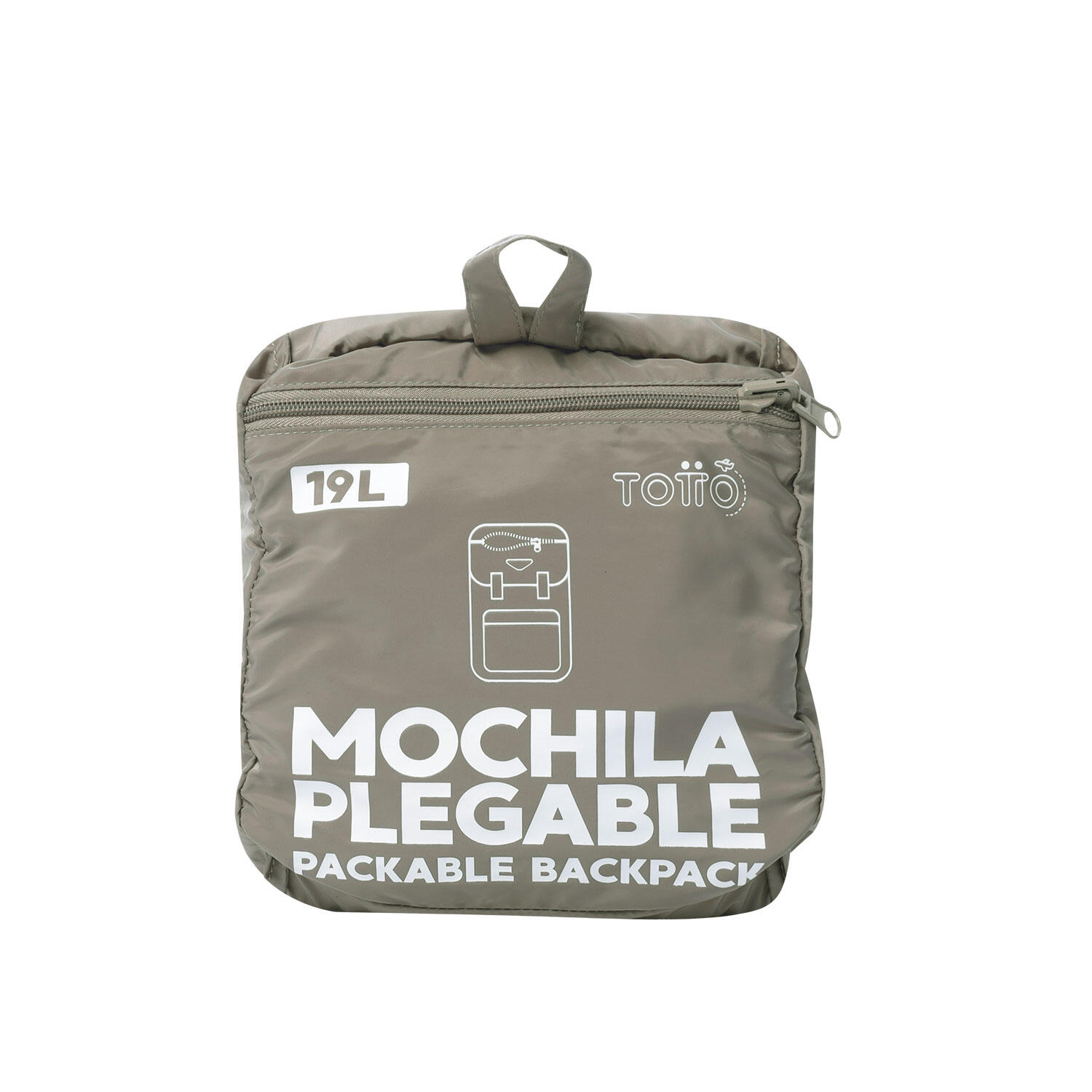 Totto Mochila plegable plegable Desert Taupe Poliéster 27 x 53 x 15.5 cm 2/5