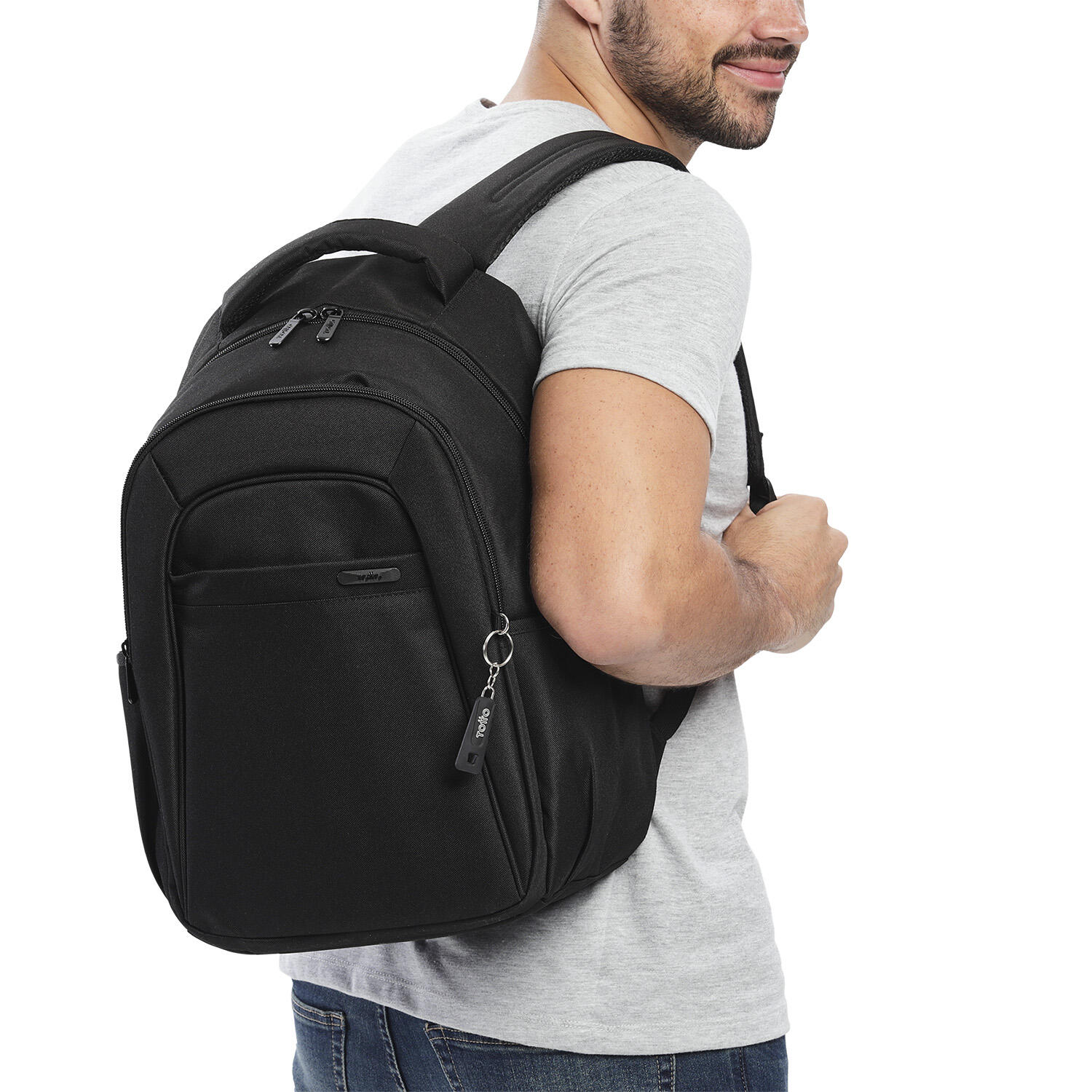 Totto Mochila urbana Wivetto Negra Poliéster 30 x 44 x 18 cm 5/5