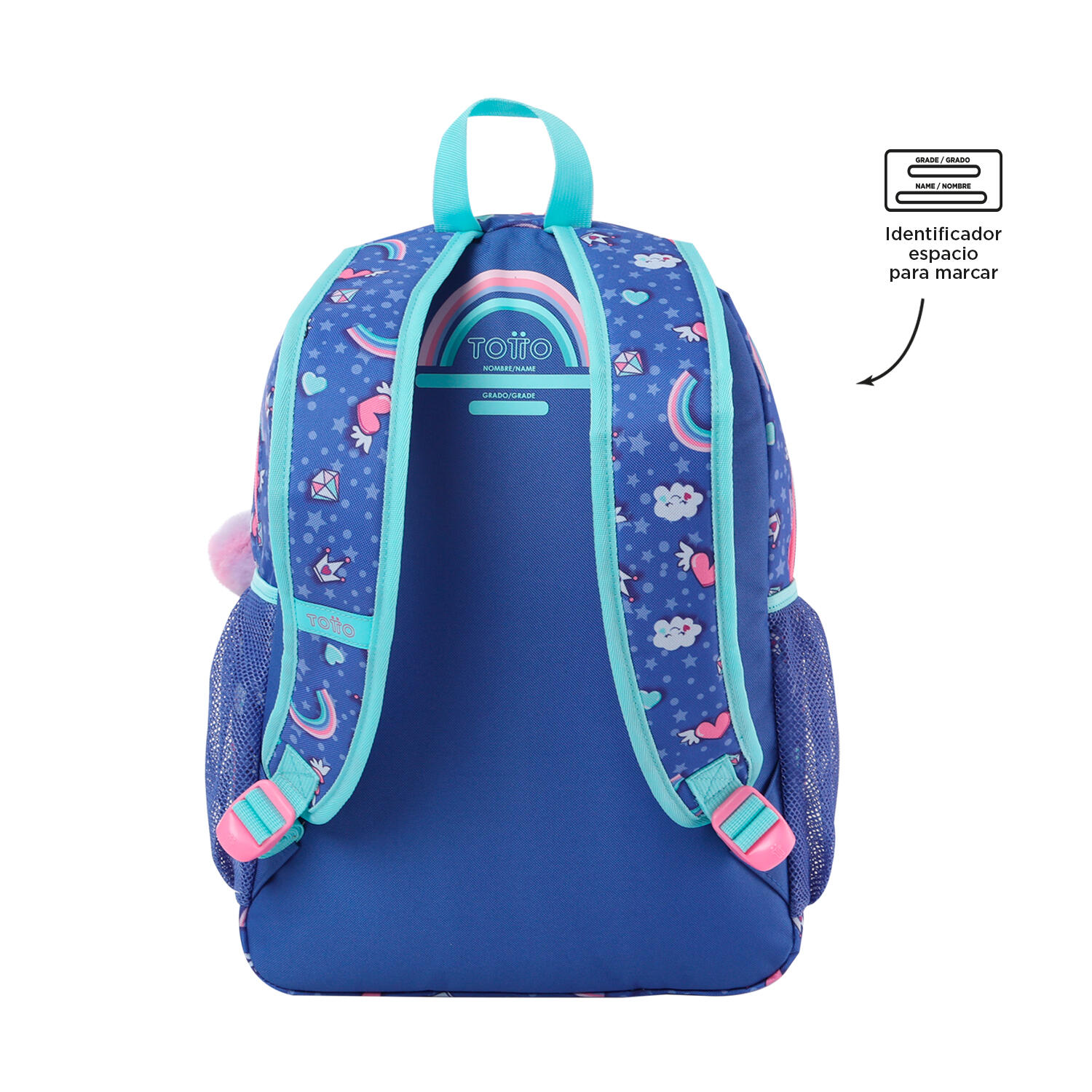 Totto Mochila escolar Uniwild Morado Poliéster 31.5 x 44 x 12 cm 3/5