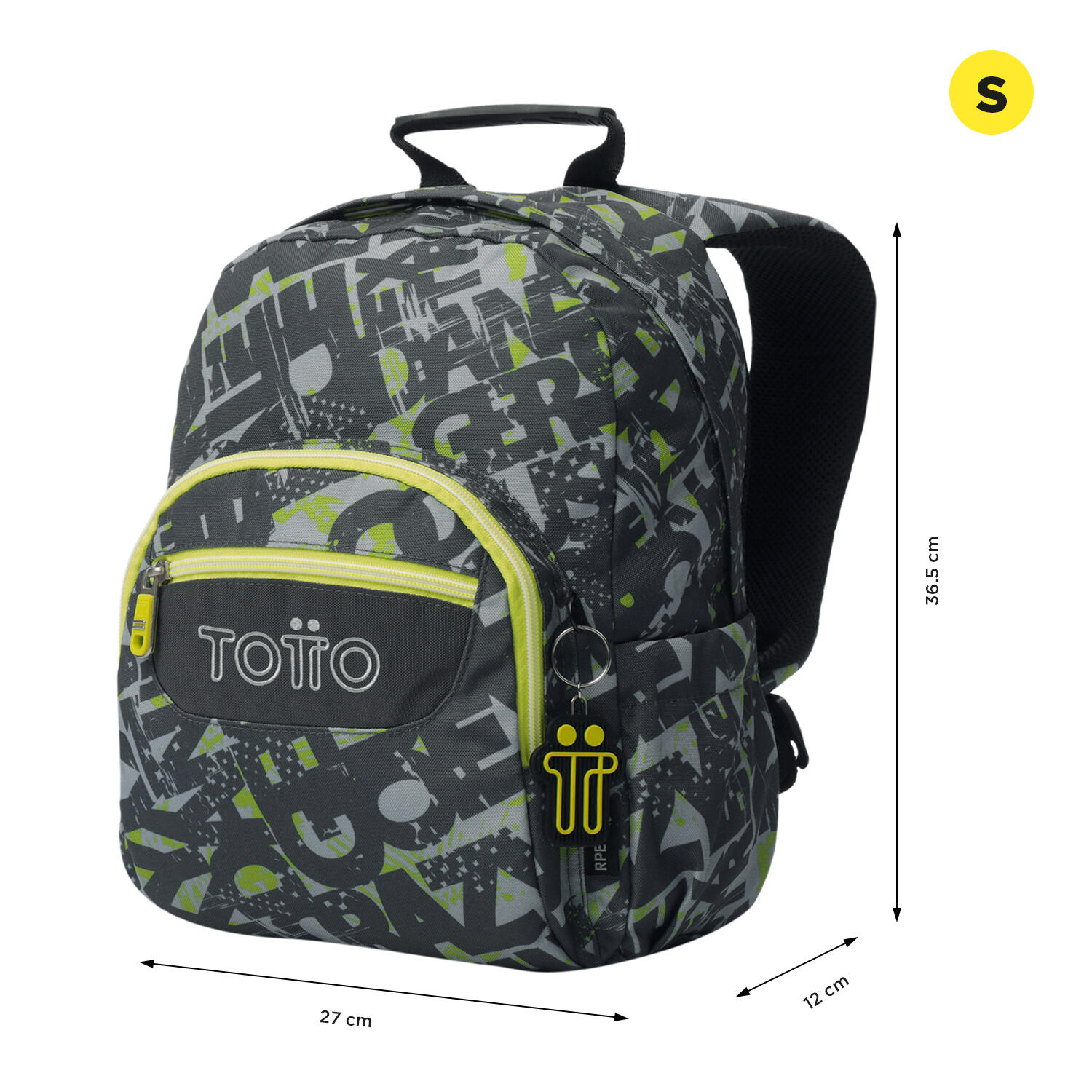 Totto Mochila escolar Tempera Texgrunge Poliéster reciclado 27 x 36.5 x 12 cm 2/5