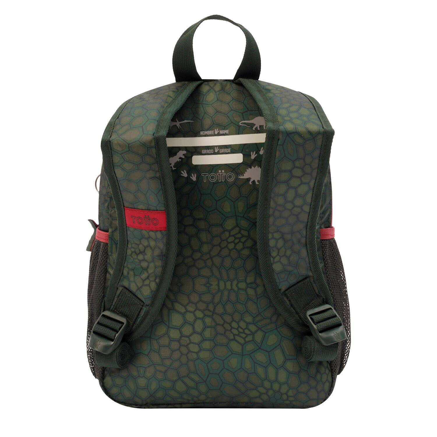 Totto Mochila escolar T-Rex Verde Poliéster 24 x 32.5 x 12 cm 3/5