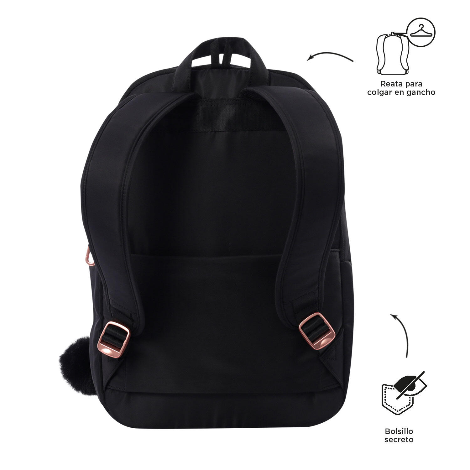 Totto Mochila ejecutiva Adelaide 2.0 Black2 Poliéster 28.5 x 41.5 x 13.5 cm 3/5