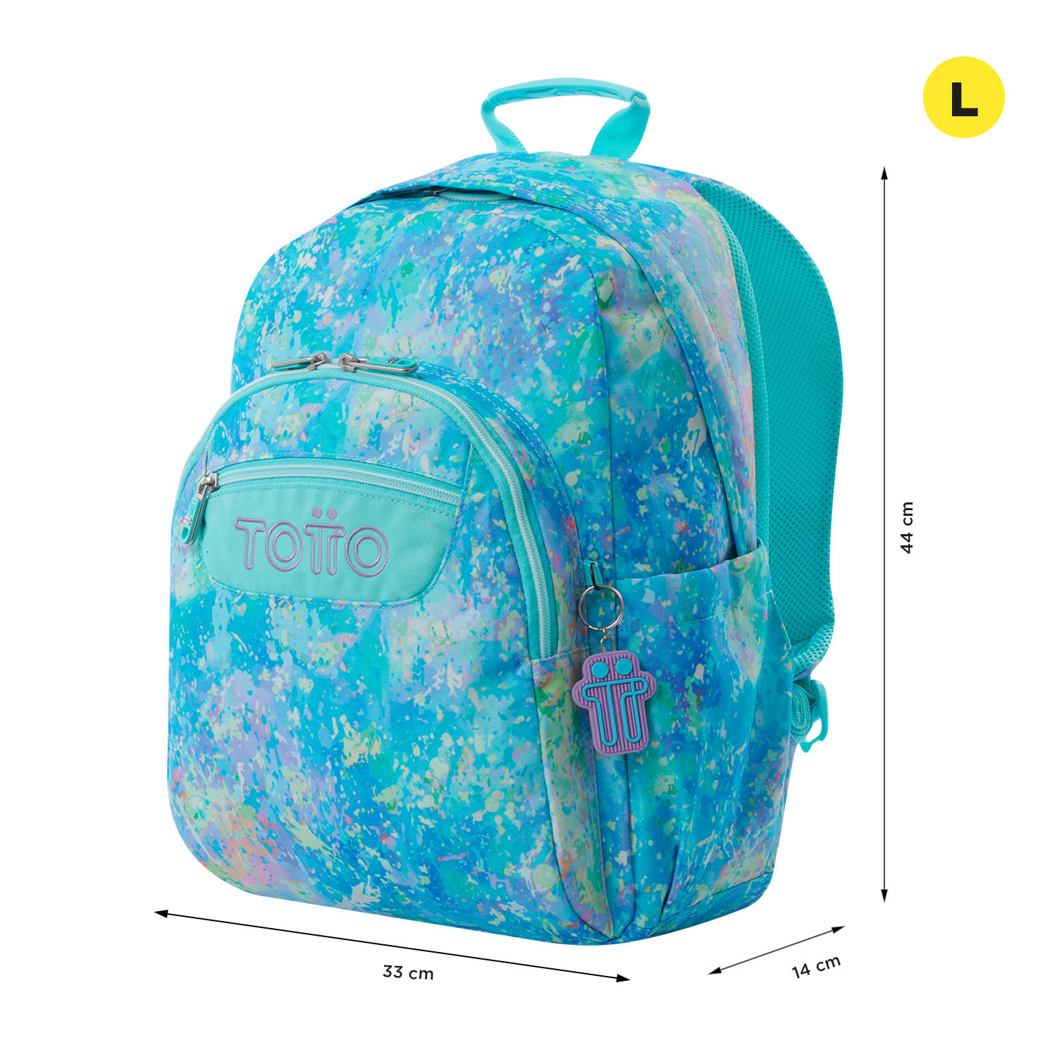 Totto Mochila escolar Acuareles Glitter Poliéster 33 x44 x14 cm 2/5