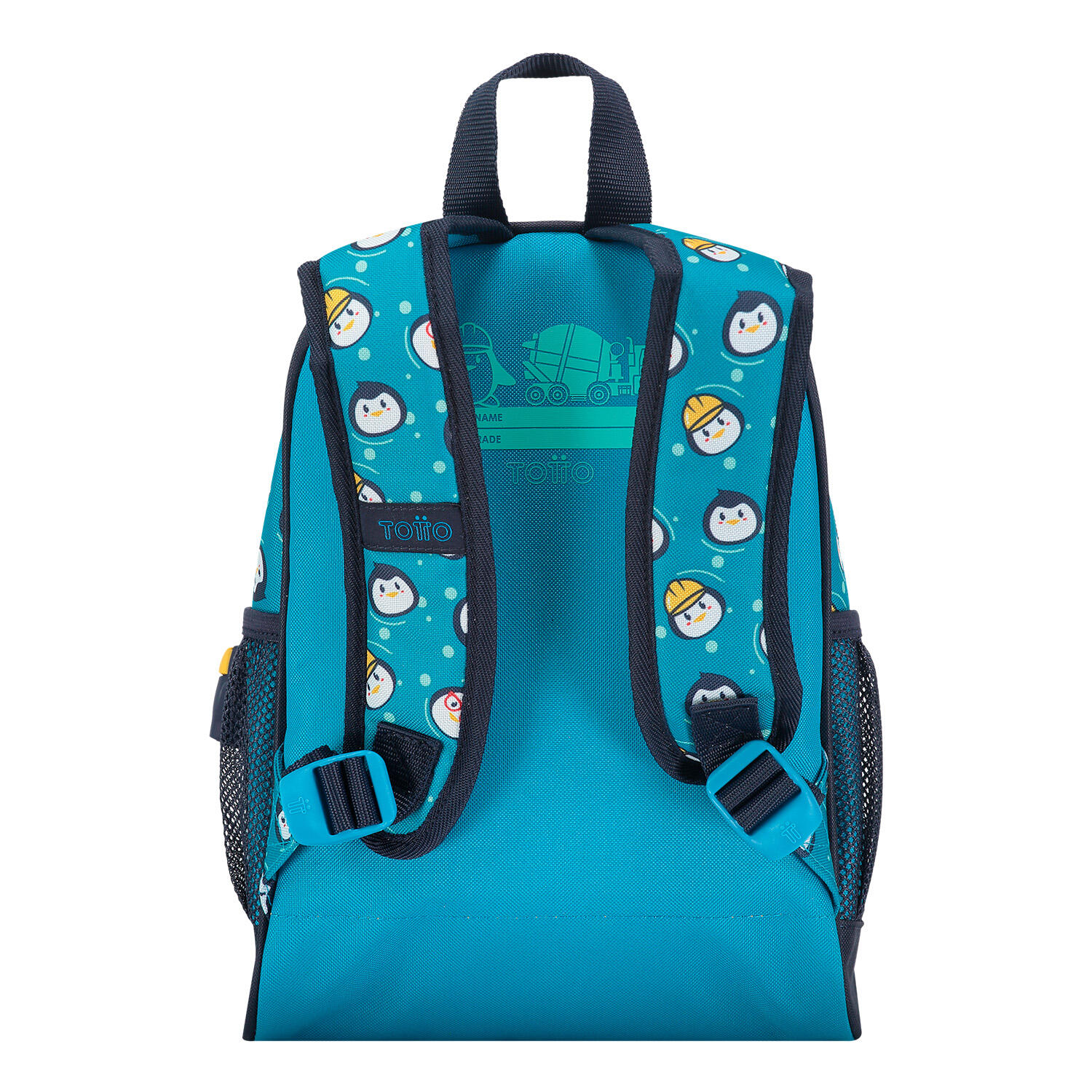 Totto Mochila escolar Funny Penguin Azul Poliéster 23 x 32 x 9 cm 3/4