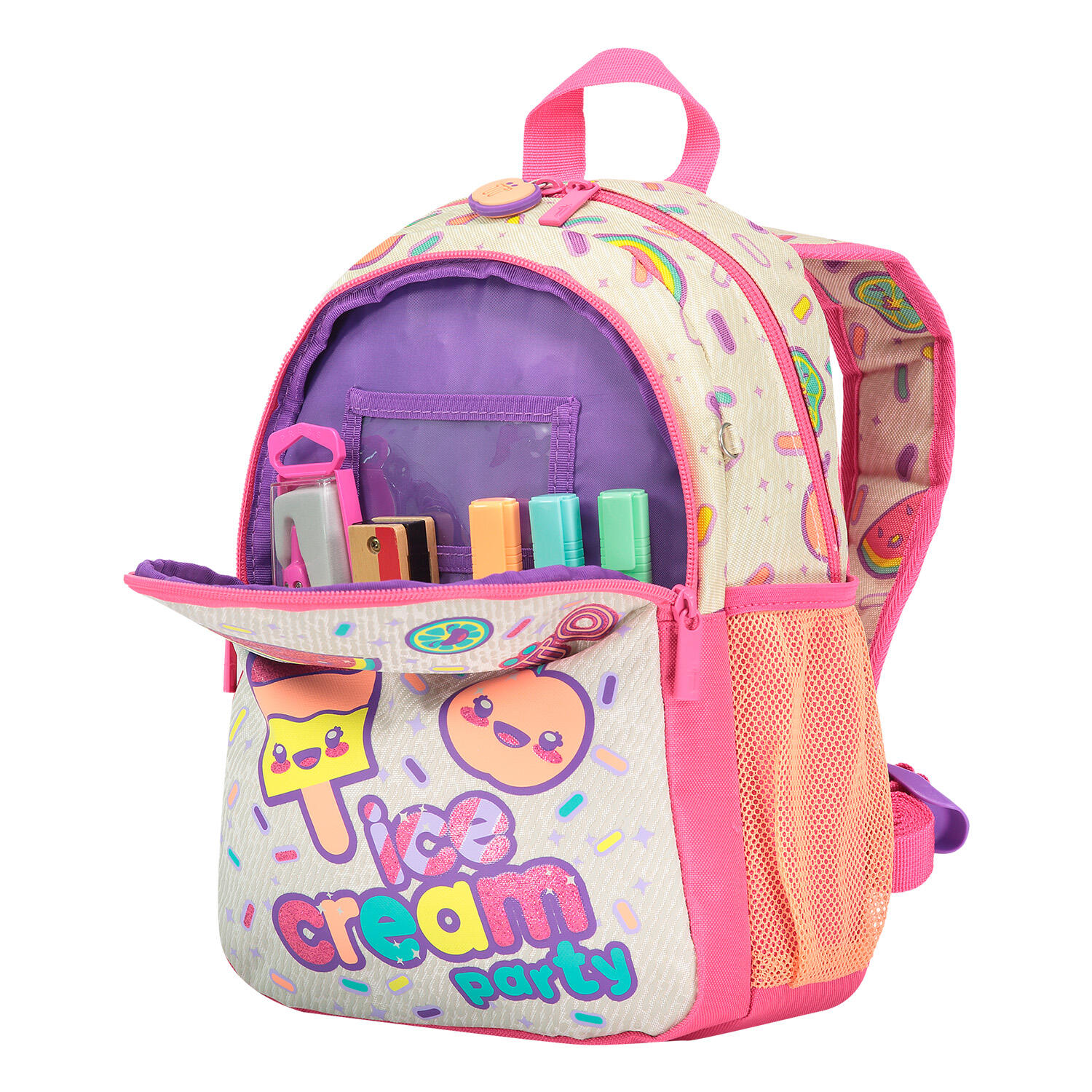 Totto Mochila escolar Ice Fruit Rosa Poliéster 23 x 32 x 9 cm 5/5