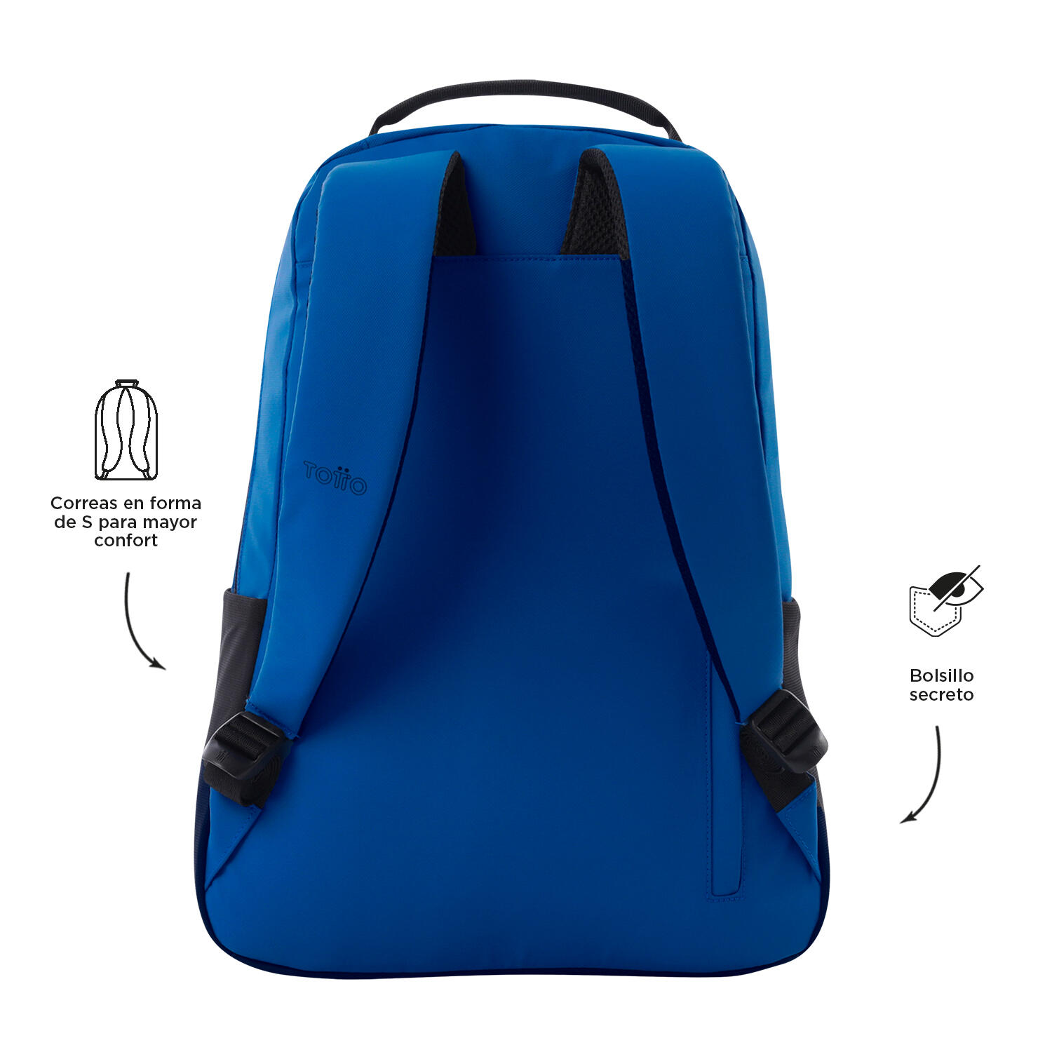 Totto Mochila urbana Detroit Negro Poliéster 33 x 45 x 13 cm 3/5