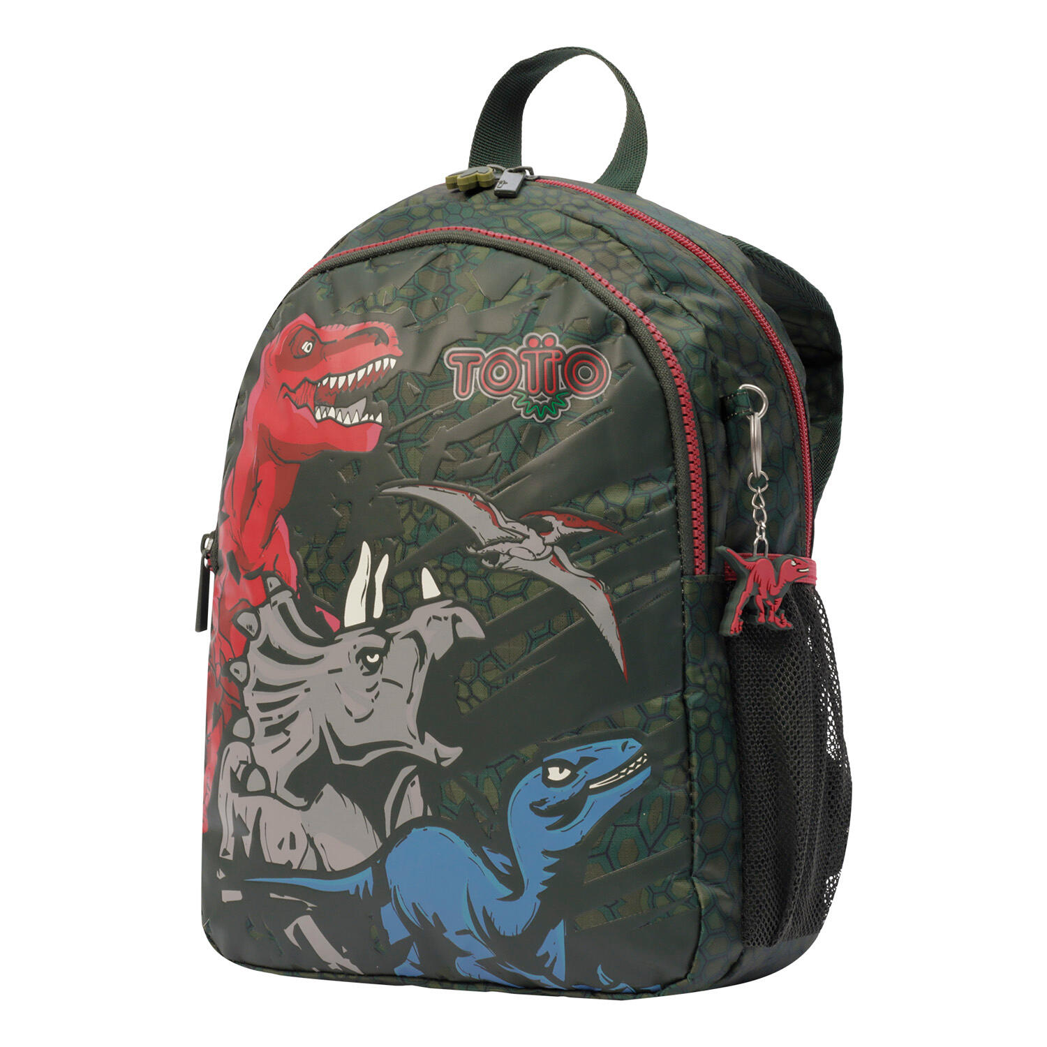 Totto Mochila escolar T-Rex Verde Poliéster 24 x 32.5 x 12 cm 2/5