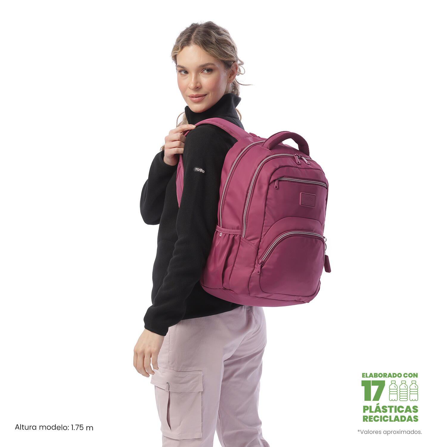 Totto Mochila urbana Tracer 4 Hushed Violet Poliéster reciclado 31.5 x44.5 x 17 2/5