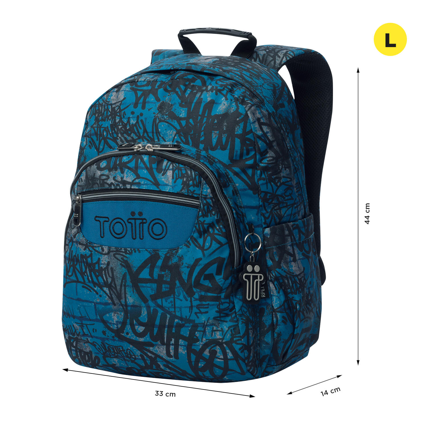 Totto Mochila escolar Acuareles Urban Graph Poliéster reciclado 33 x 44 x 14 cm 2/5
