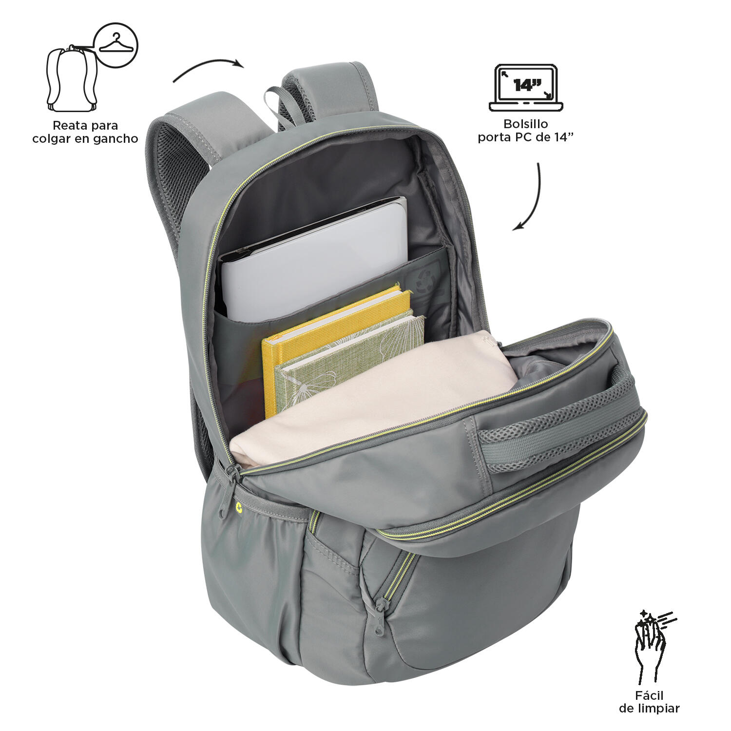Totto Mochila urbana Tracer Monument Poliéster reciclado 31 x 44.5 x 17 cm 5/5