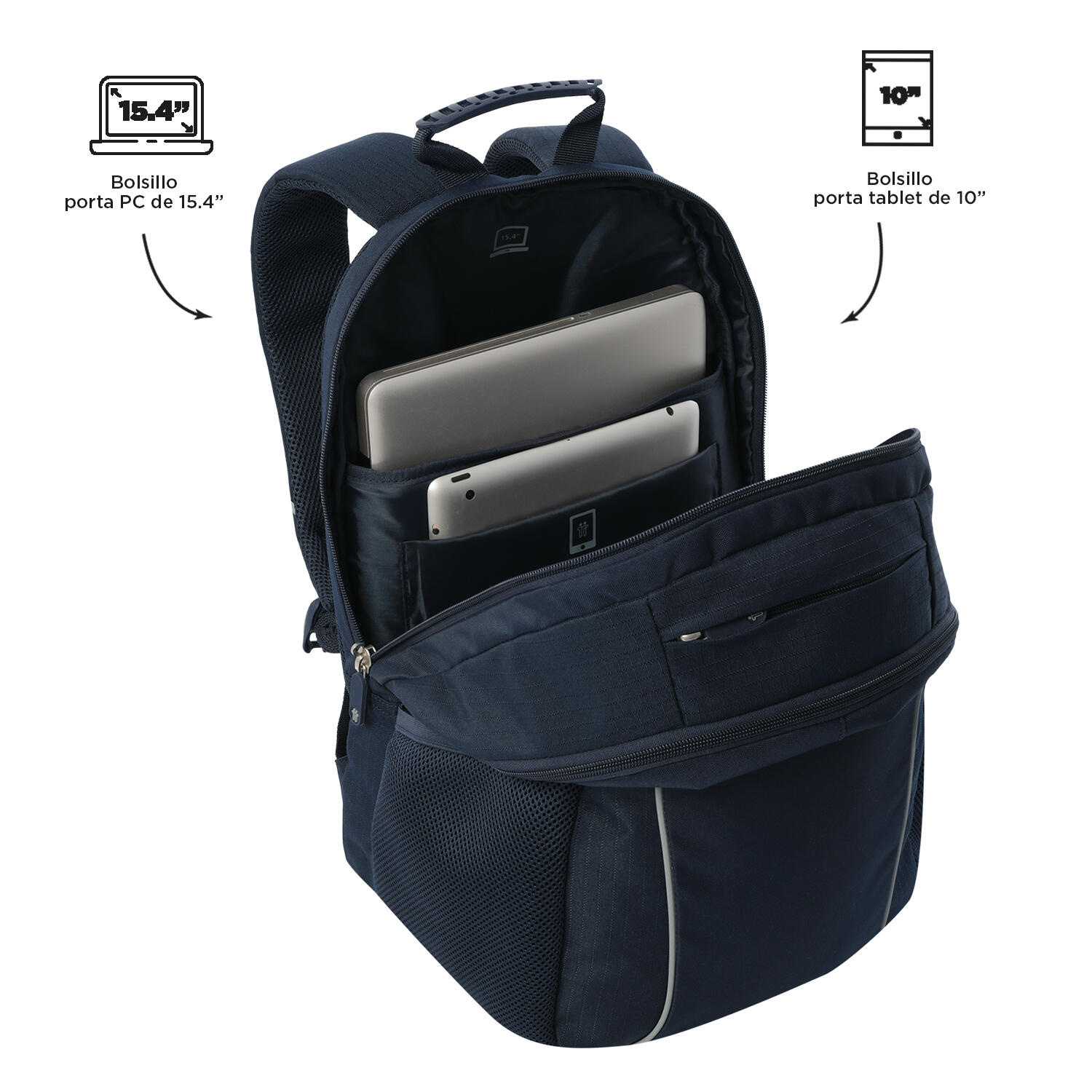 Totto Mochila urbana Cambri 2.0 Dress Blues Poliéster 30.5 x 47 x 22.5 cm 5/5