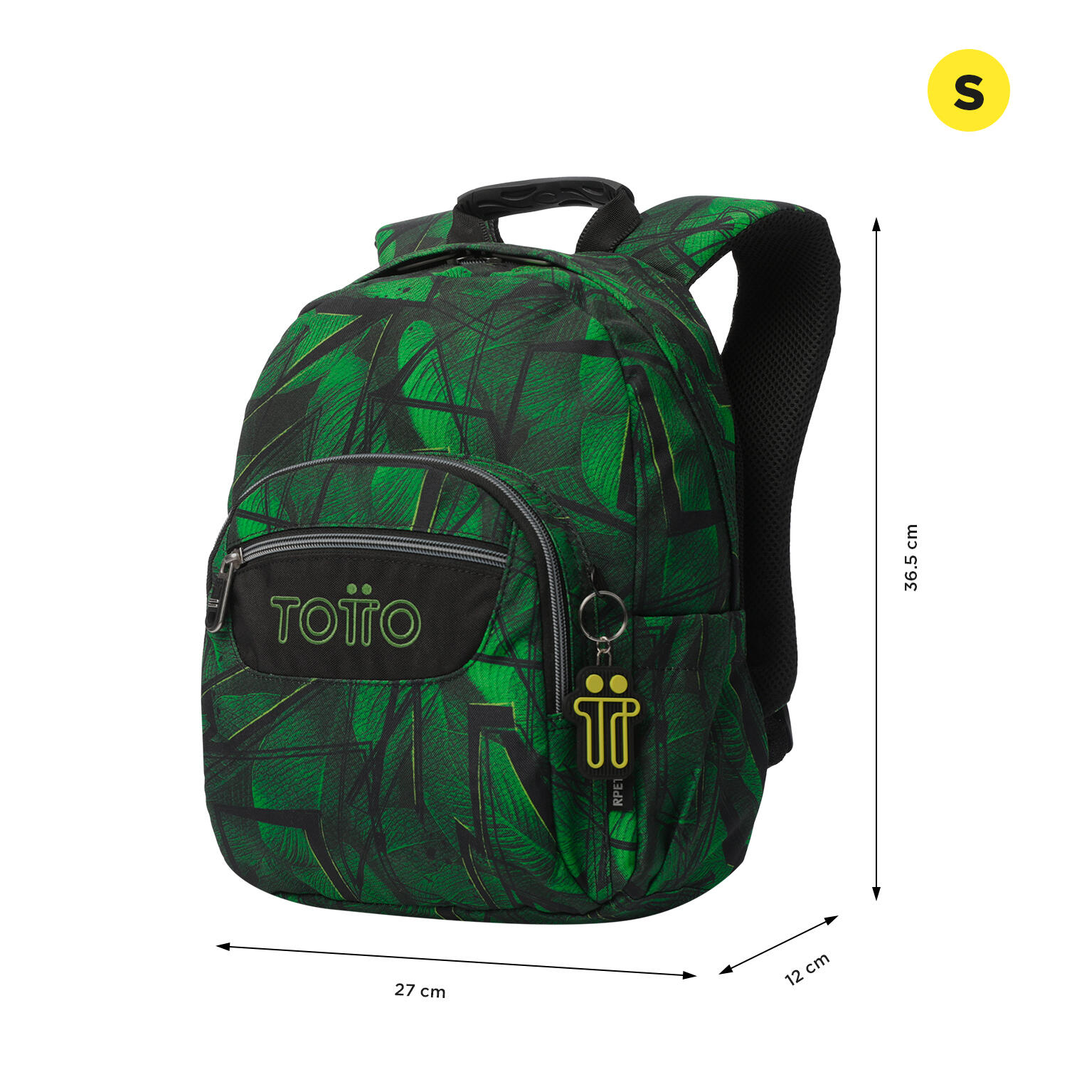 Totto Mochila escolar Tempera Jhony Jungle Poliéster reciclado 27 x 36.5 x 12 c 2/5