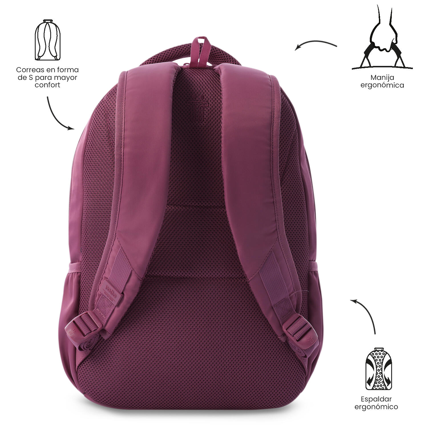 Totto Mochila urbana Tracer 4 Hushed Violet Poliéster reciclado 31.5 x44.5 x 17 4/5