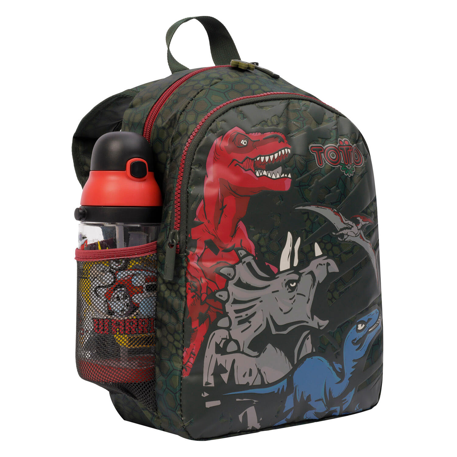 Totto Mochila escolar T-Rex Verde Poliéster 24 x 32.5 x 12 cm 4/5