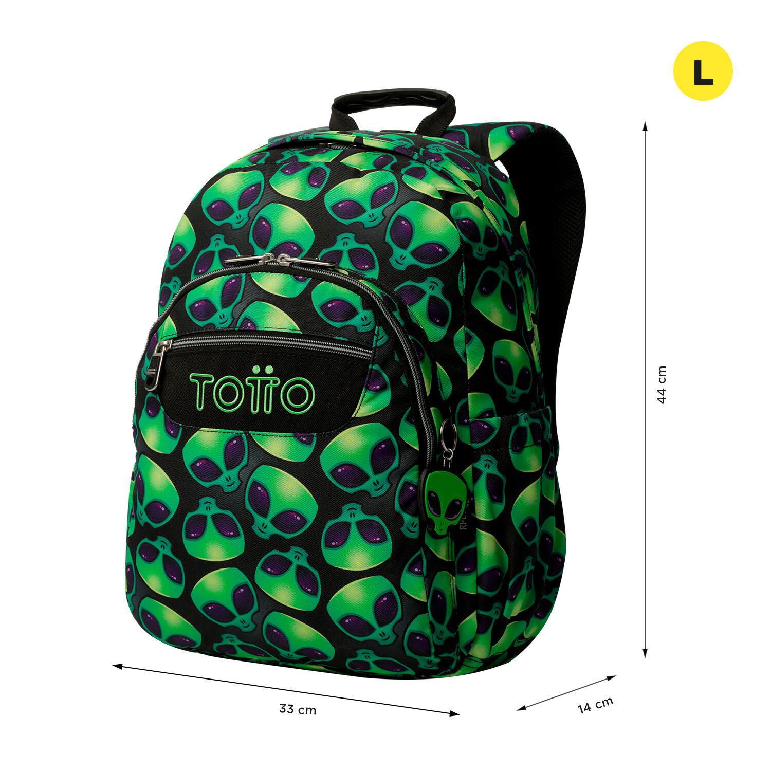 Totto Mochila escolar Acuareles Ali Poliéster reciclado 33 x 44 x 14 cm 2/5