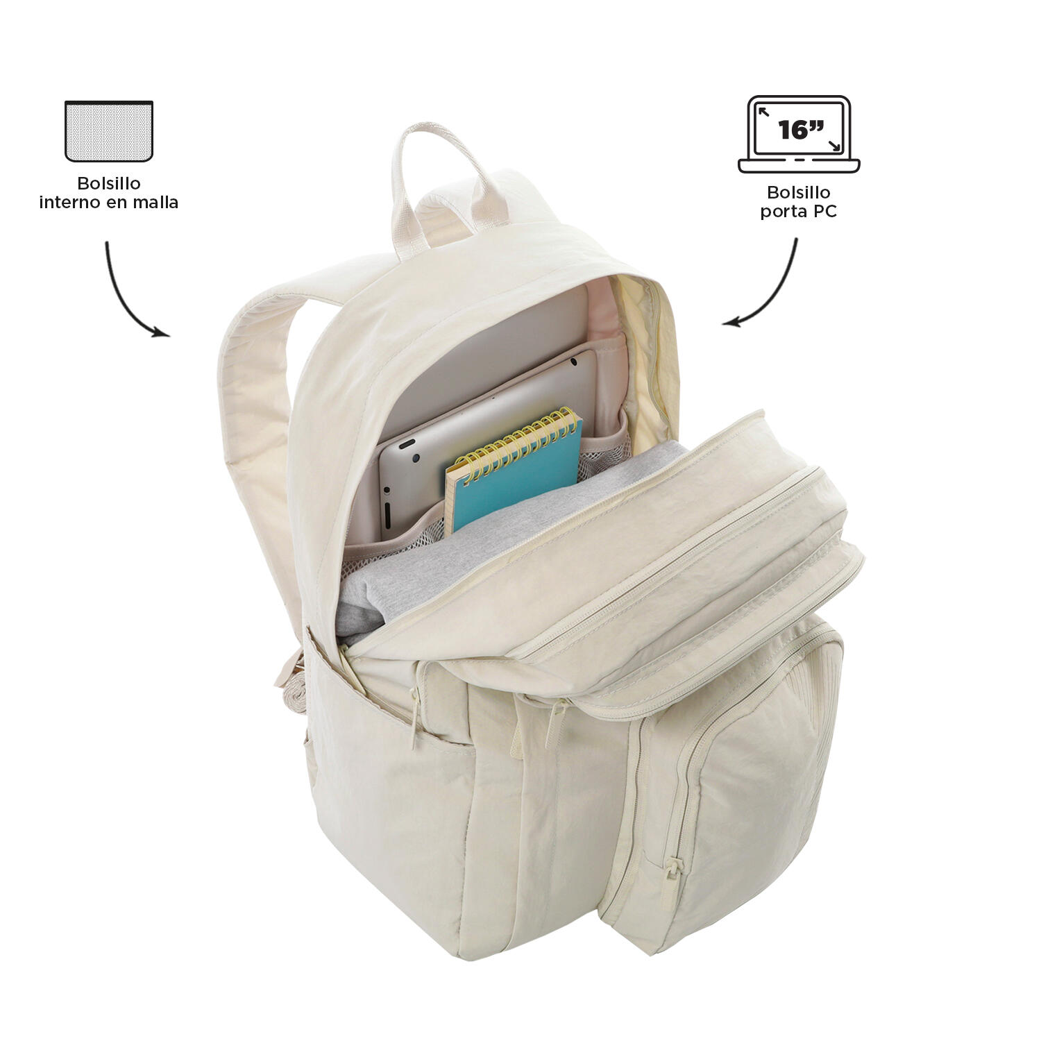 Totto Mochila urbana Duality Rainy Day Poliamida 29 x 42 x 15 cm 4/5