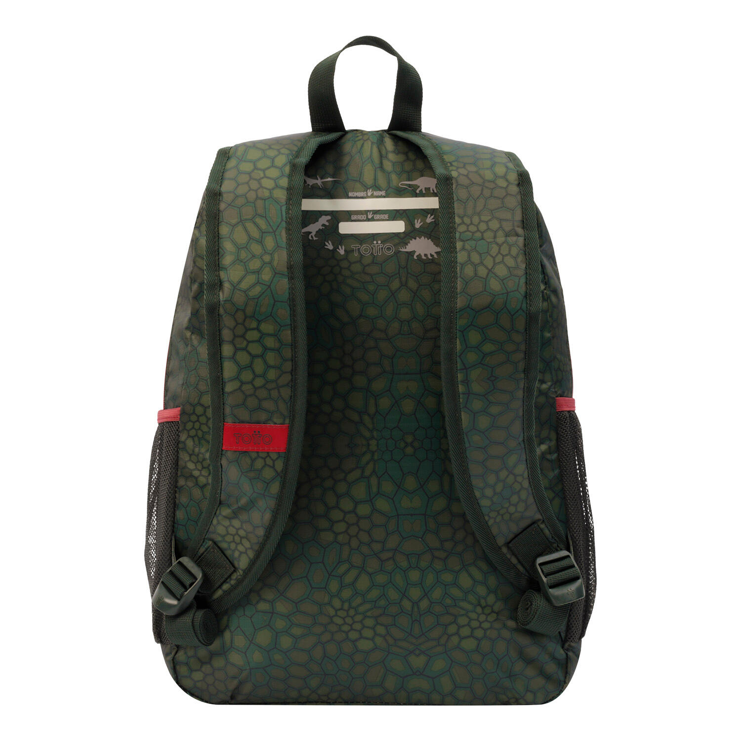 Totto Mochila escolar T-Rex Verde Poliéster 32 x 44.5 x 16 cm 3/5