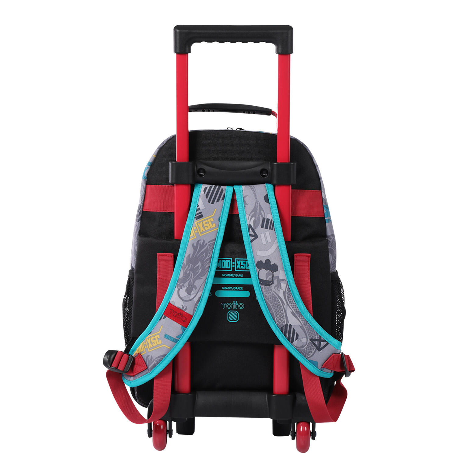 Totto Mochila infantil ruedas Raiyu Gris Poliéster 29 x 41.5 x 17 cm 3/5