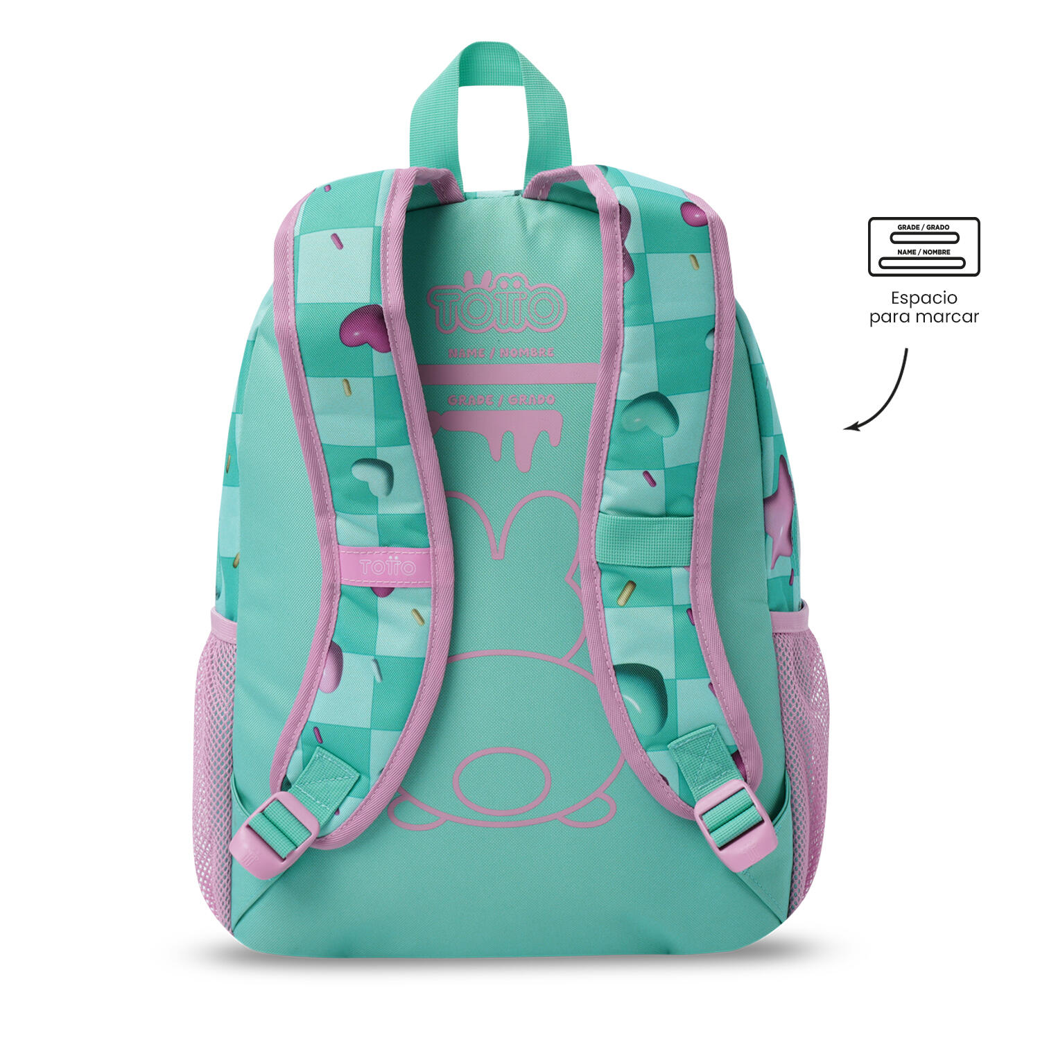 Totto Mochila infantil Bunny Pump Azul Poliéster 32 x40.5 x 14 cm 4/5