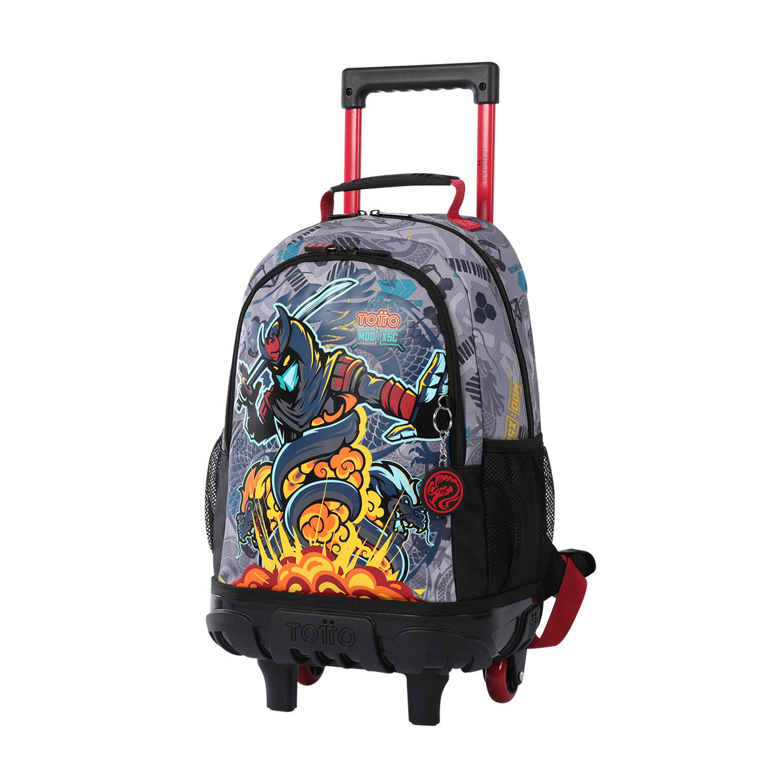 Totto Mochila infantil ruedas Raiyu Gris Poliéster 29 x 41.5 x 17 cm 2/5