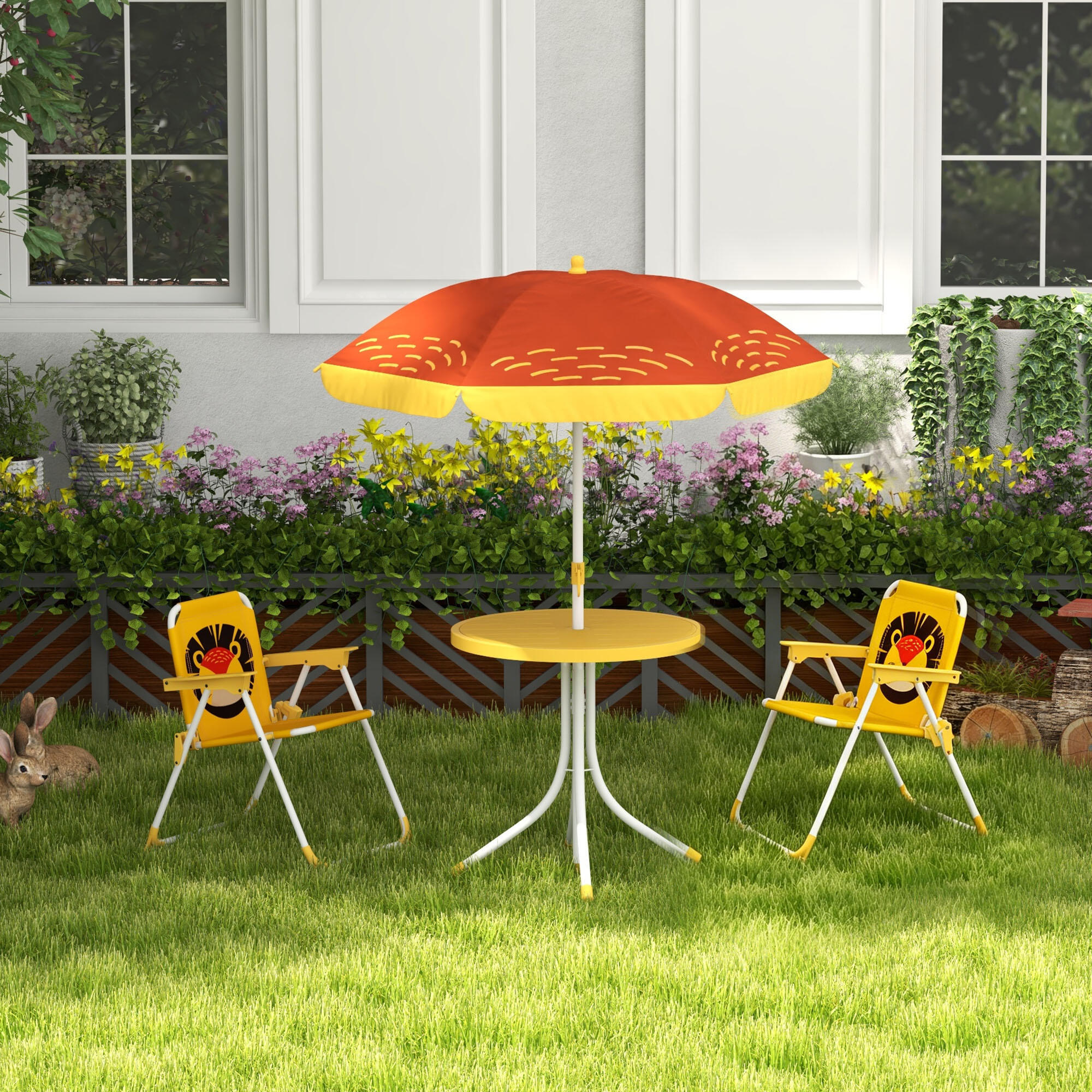Muebles de Jardín Outsunny 100x100x122 cm Amarillo 2/7
