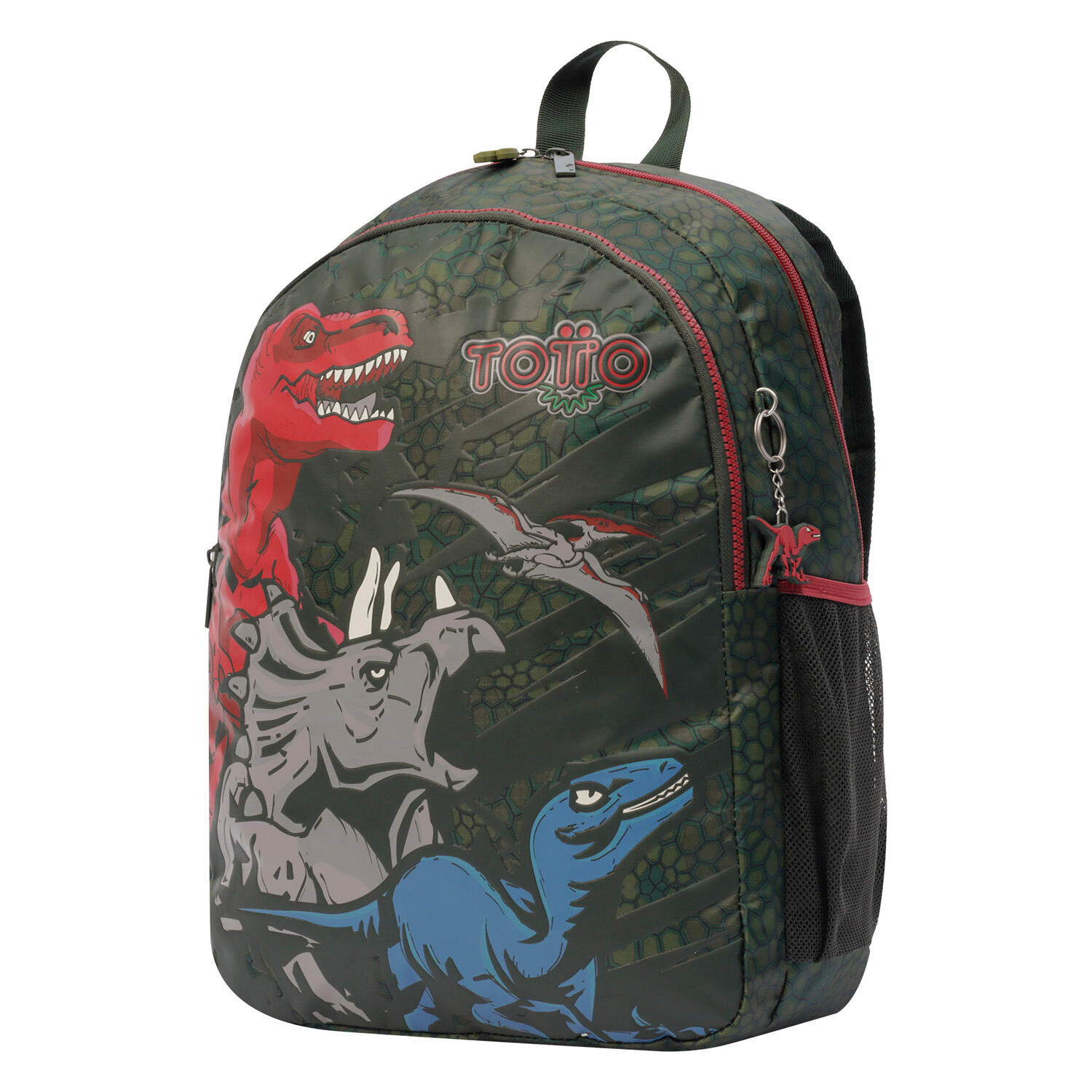Totto Mochila escolar T-Rex Verde Poliéster 32 x 44.5 x 16 cm 2/5
