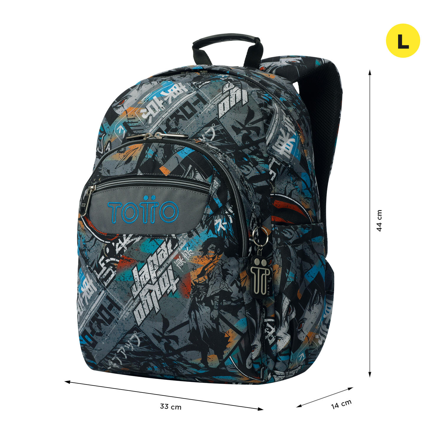 Totto Mochila escolar Acuareles Okubo Poliéster reciclado 33 x 44 x 14 cm 2/5