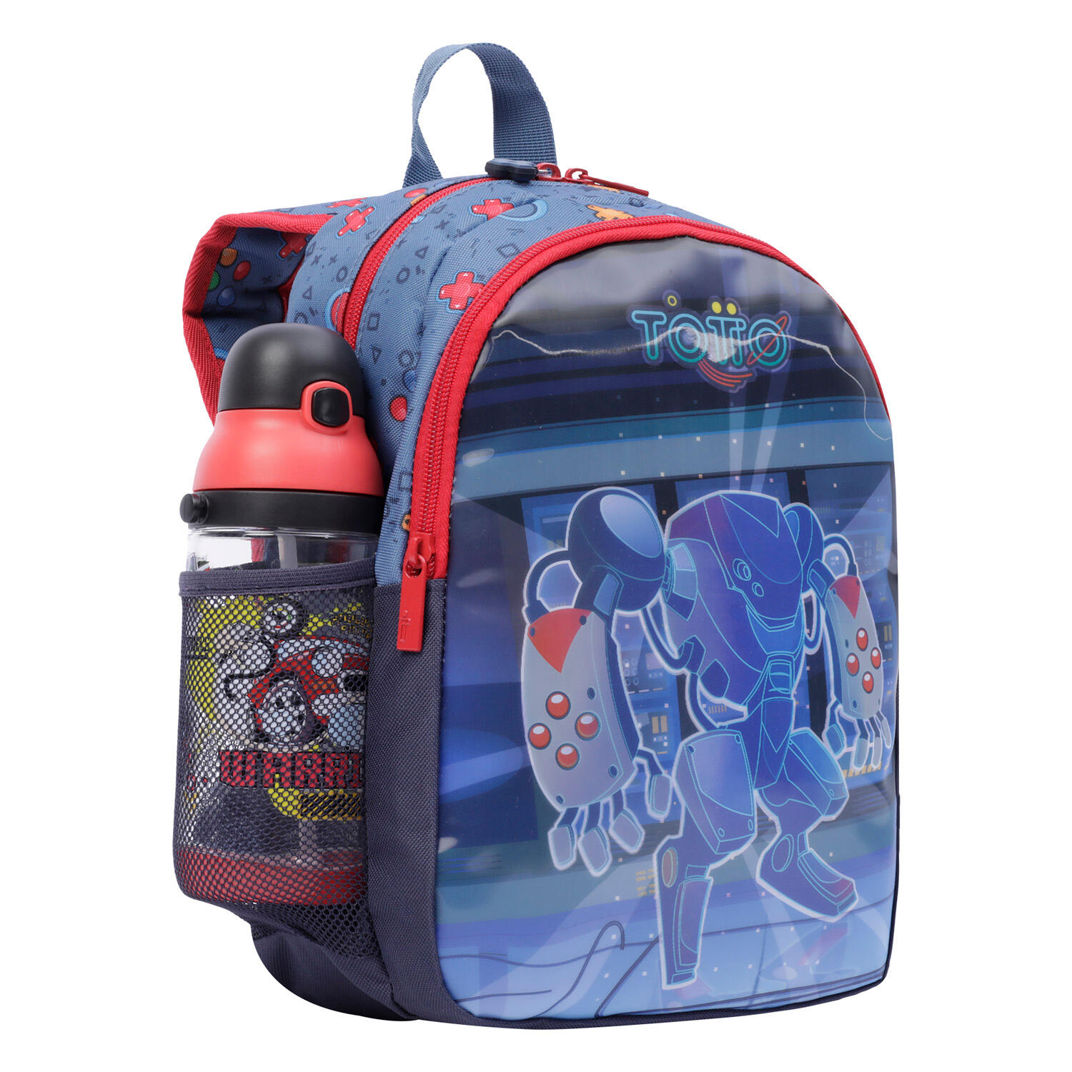 Totto Mochila escolar Atlas Azul Poliéster 23.5 x 32.5 x 8.5 cm 4/5