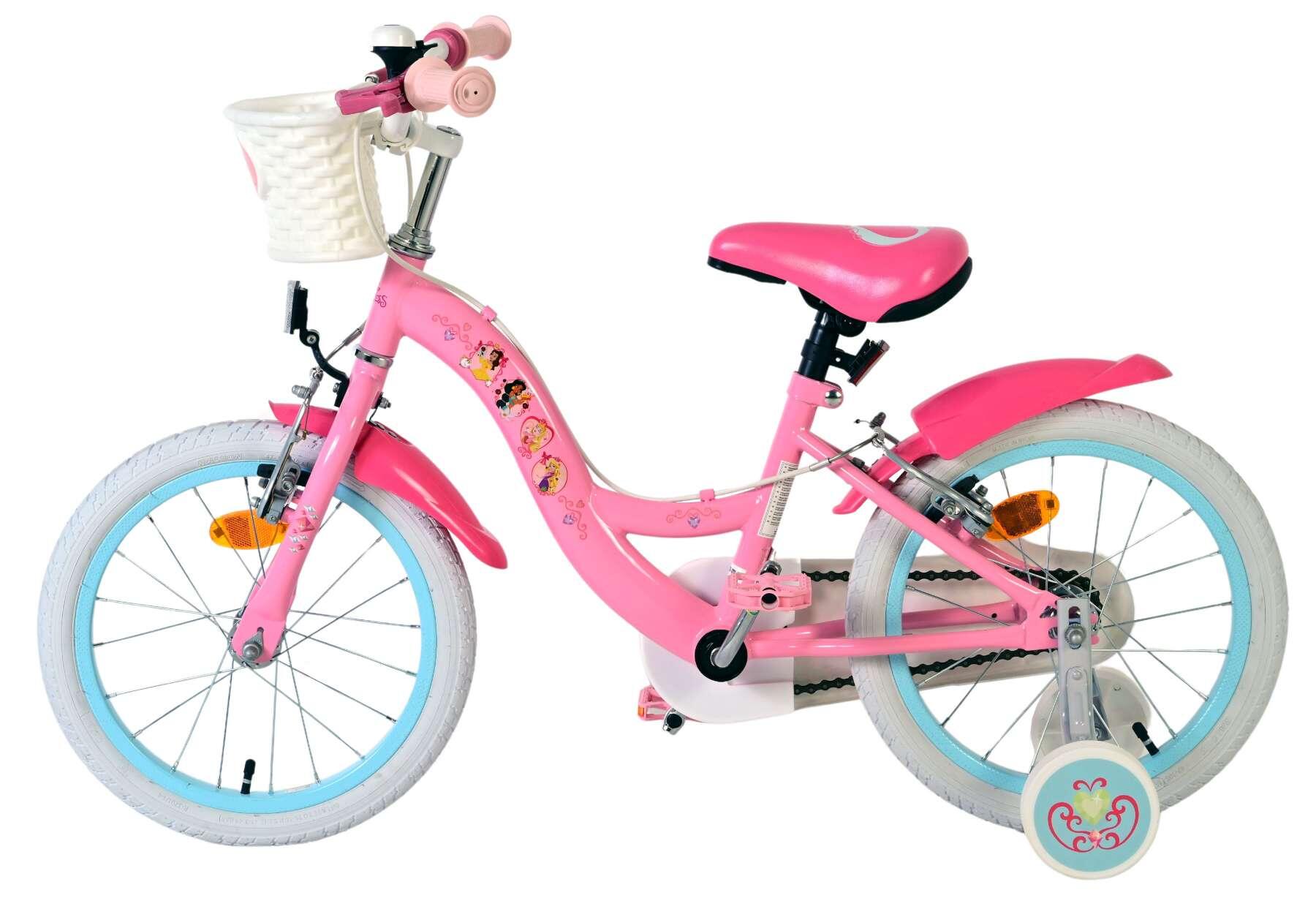 Bicicleta infantil Disney Princess 16 pulgadas rosa con dos frenos de mano 7/7