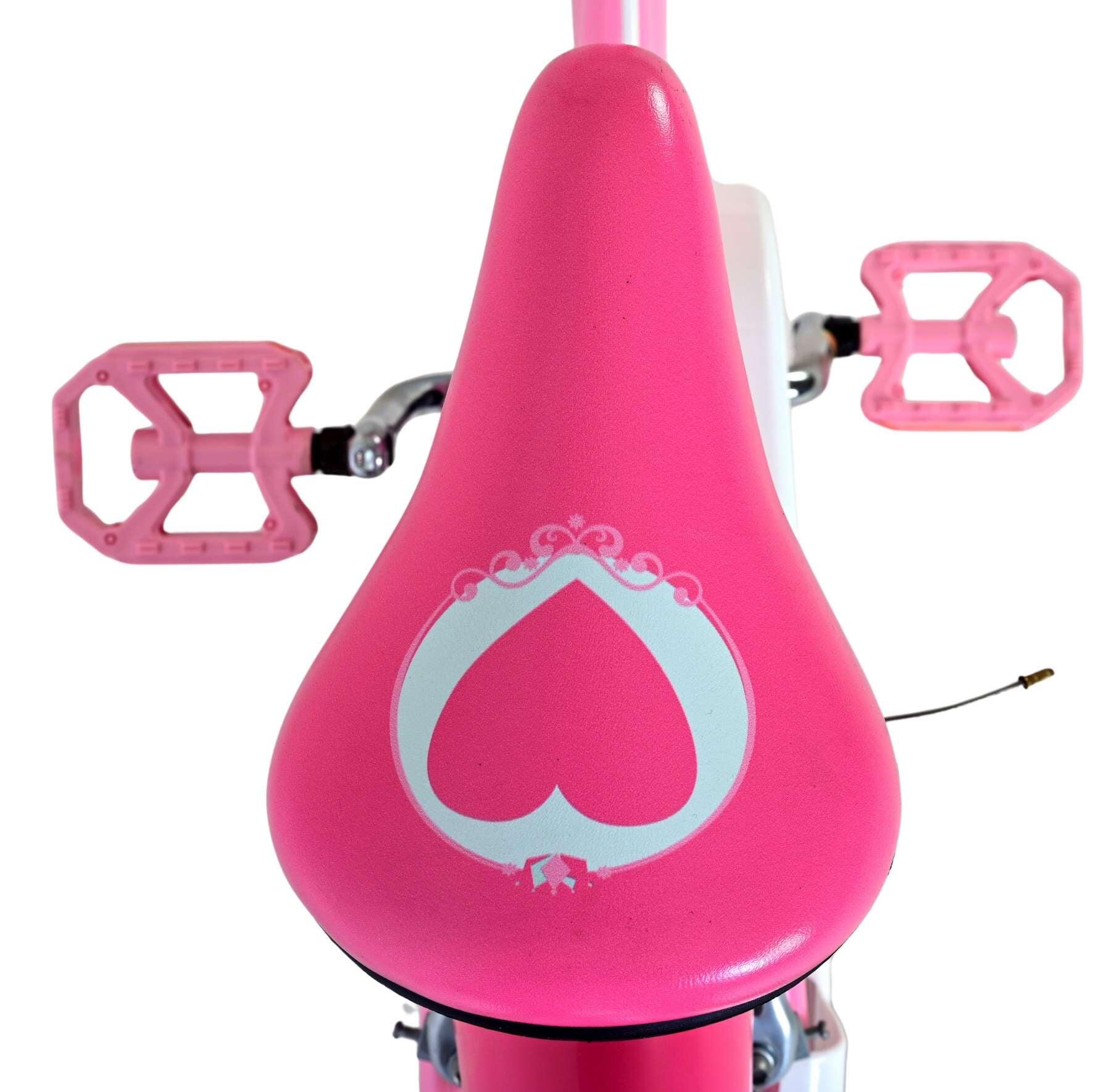 Bicicleta infantil Disney Princess 16 pulgadas rosa con dos frenos de mano 4/7