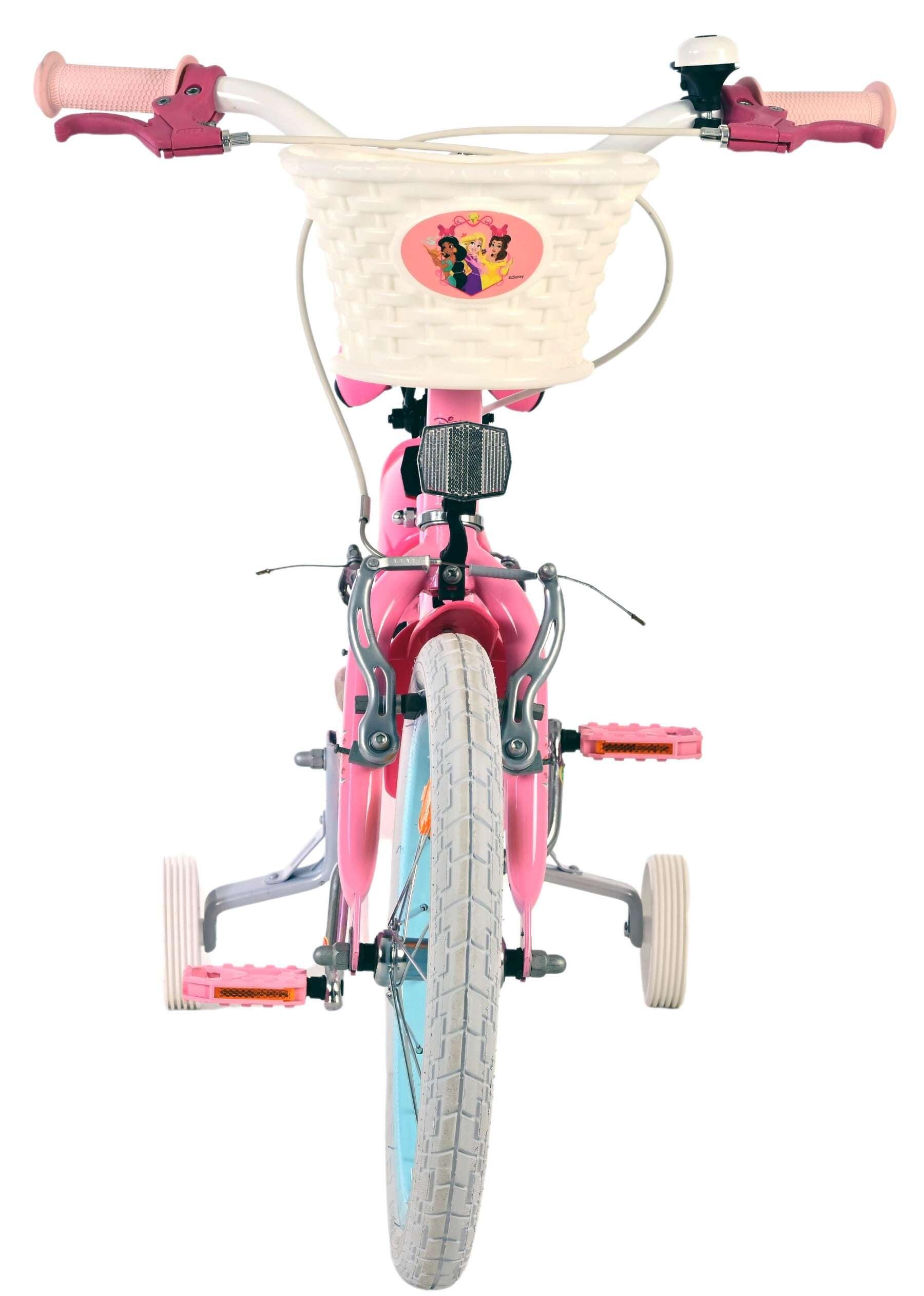 Bicicleta infantil Disney Princess 16 pulgadas rosa con dos frenos de mano 6/7