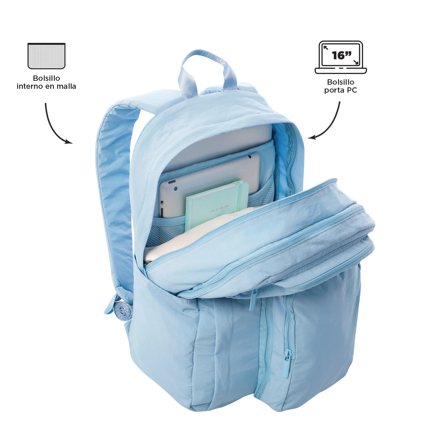 Totto Mochila urbana Duality Angel Falls Poliamida 29 x 42 x 15 cm 5/5