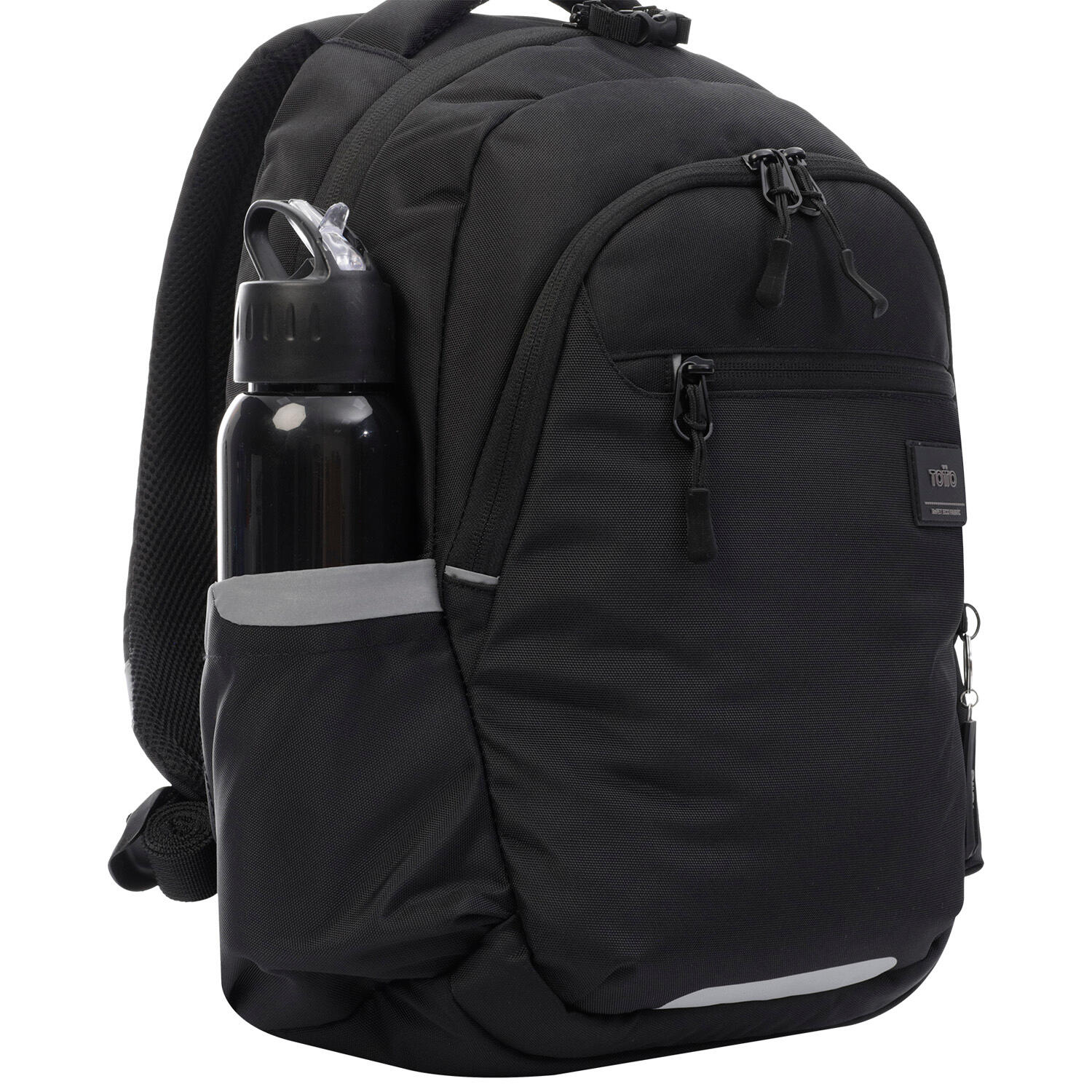 Totto Mochila urbana Misisip Negro Poliéster reciclado 31 x 44 x 15 cm 5/5