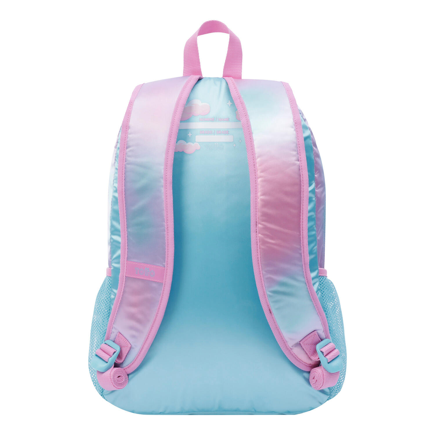 Totto Mochila escolar Molky Rosa y azul pastel Poliéster 31 x 44.5 x 12 cm 3/5