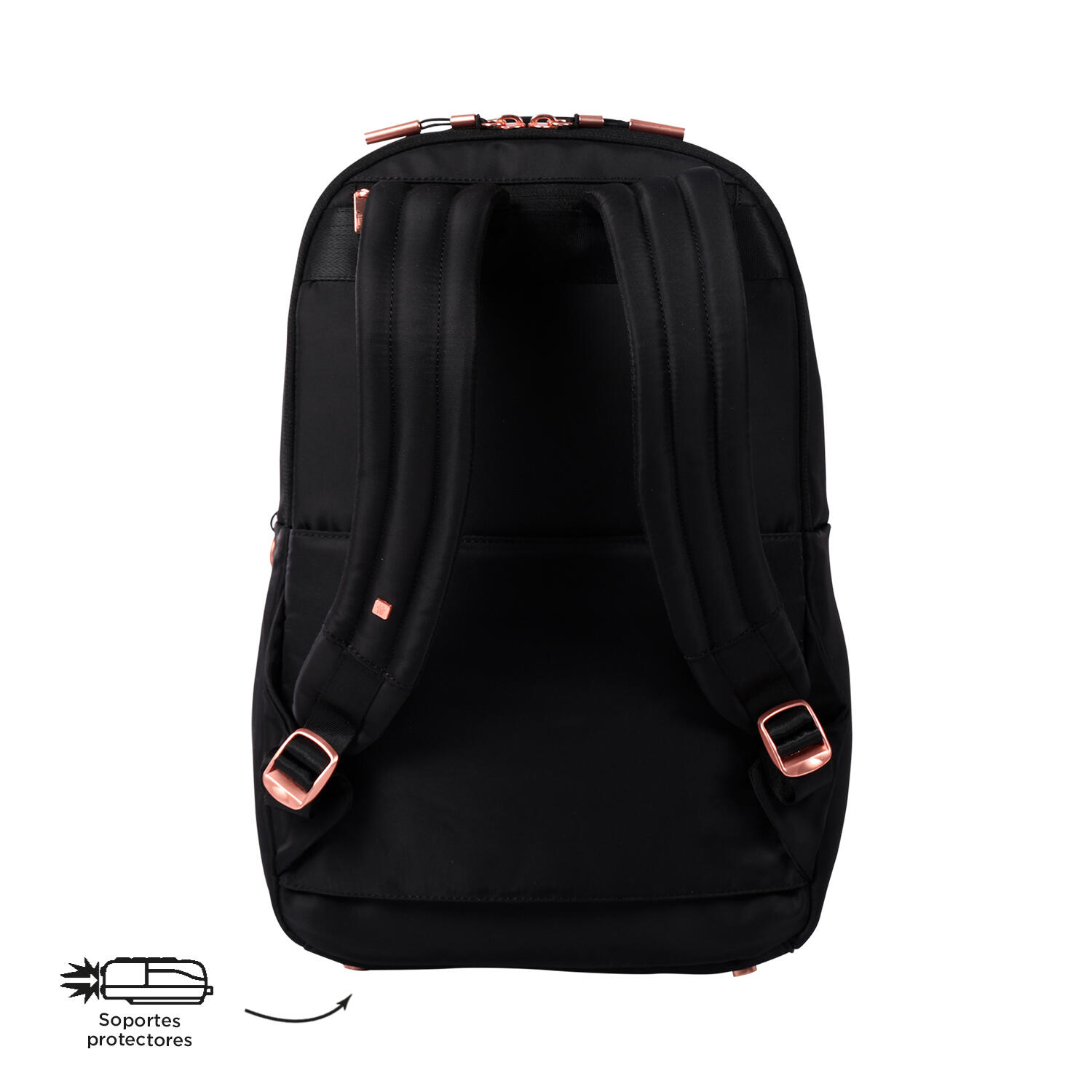 Totto Mochila ejecutiva Roxanne Negro Poliéster 28.5 x 42.5 x 12 cm 3/5