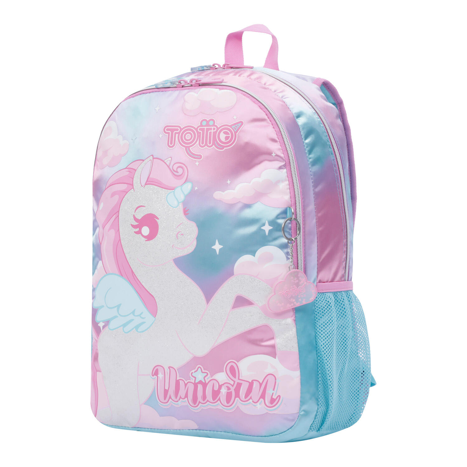Totto Mochila escolar Molky Rosa y azul pastel Poliéster 31 x 44.5 x 12 cm 2/5