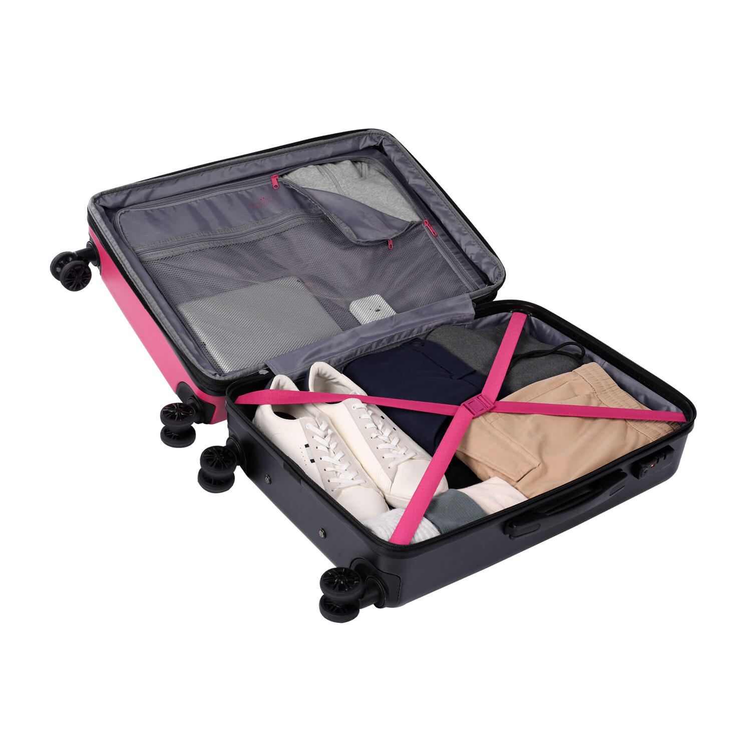 Totto Maleta mediana Bazy+ Expandible Deco Rose Policarbonato 43.5 x 69 x 26 cm 3/5