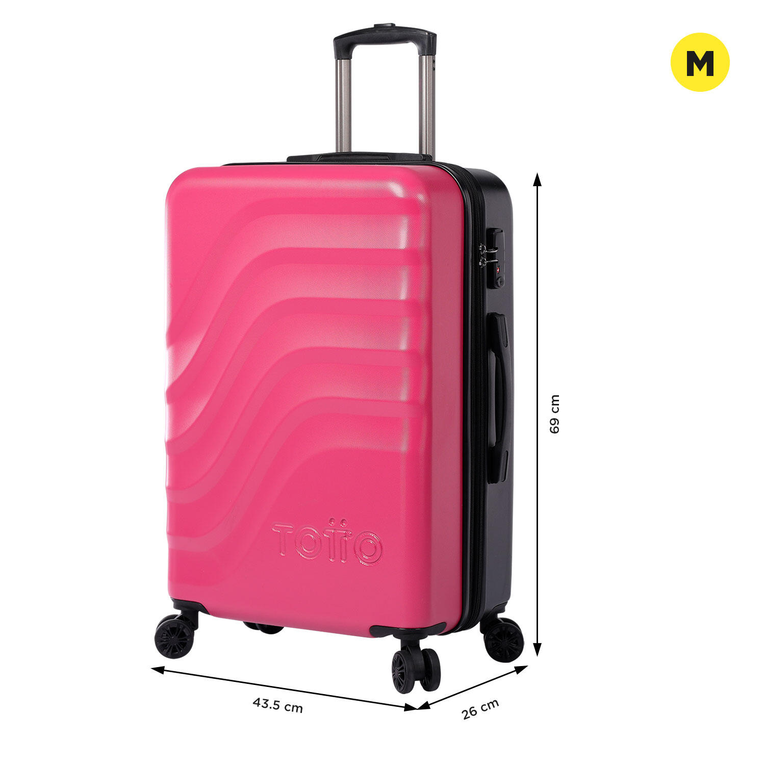 Totto Maleta mediana Bazy+ Expandible Deco Rose Policarbonato 43.5 x 69 x 26 cm 2/5