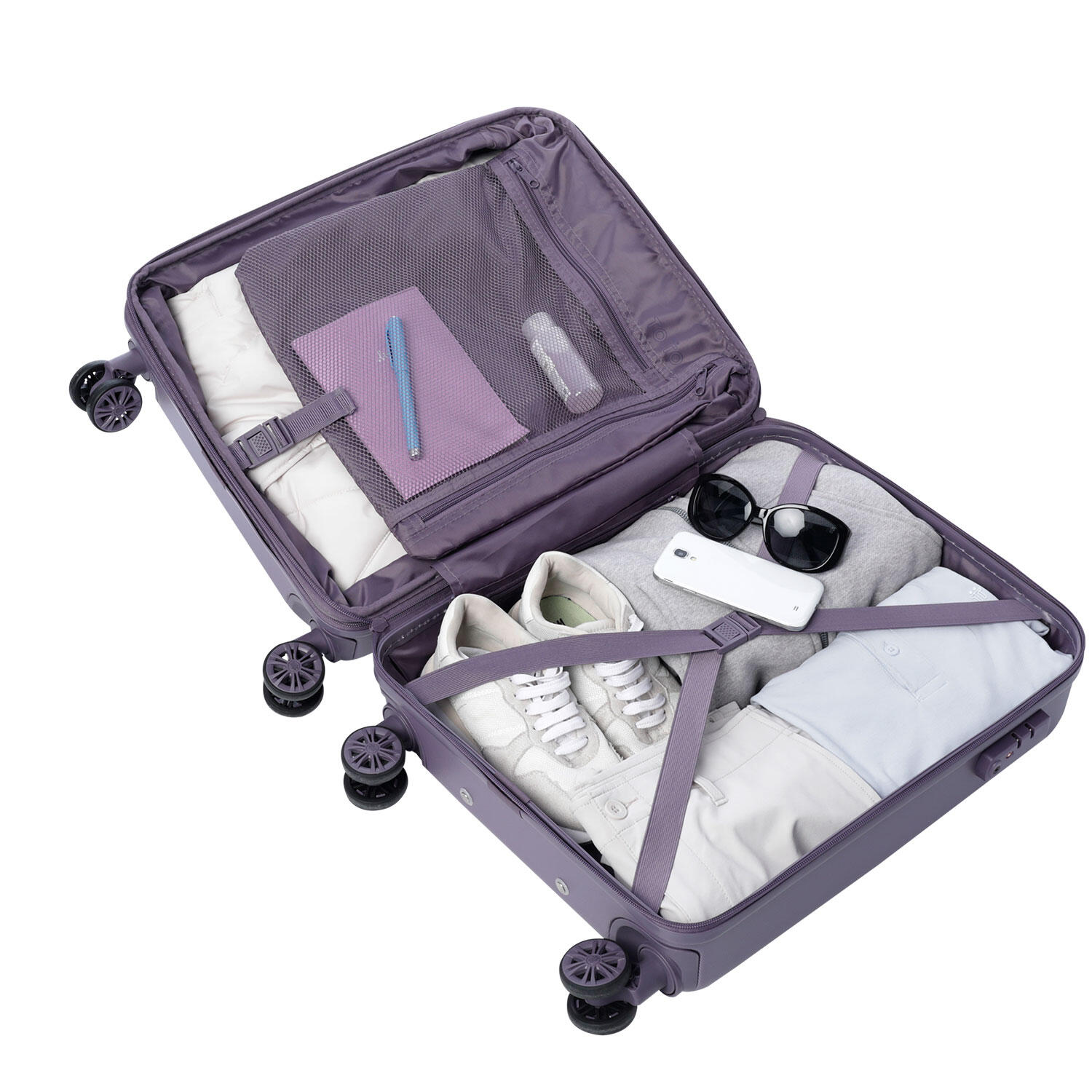 Totto Maleta de cabina Bazy+ Expandible Montana Grape Policarbonato 39.5 x 54.5 3/5