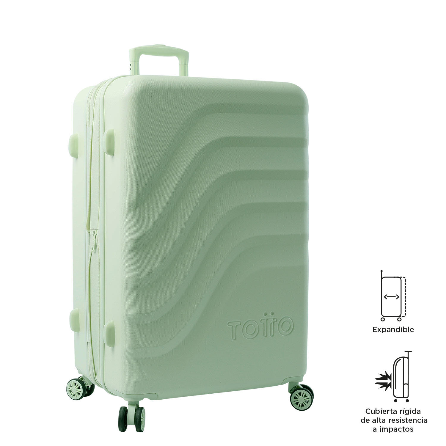 Totto Maleta grande Bazy+ Expandible Meadow Mist Policarbonato 50 x 79 x 30.5 c 4/5