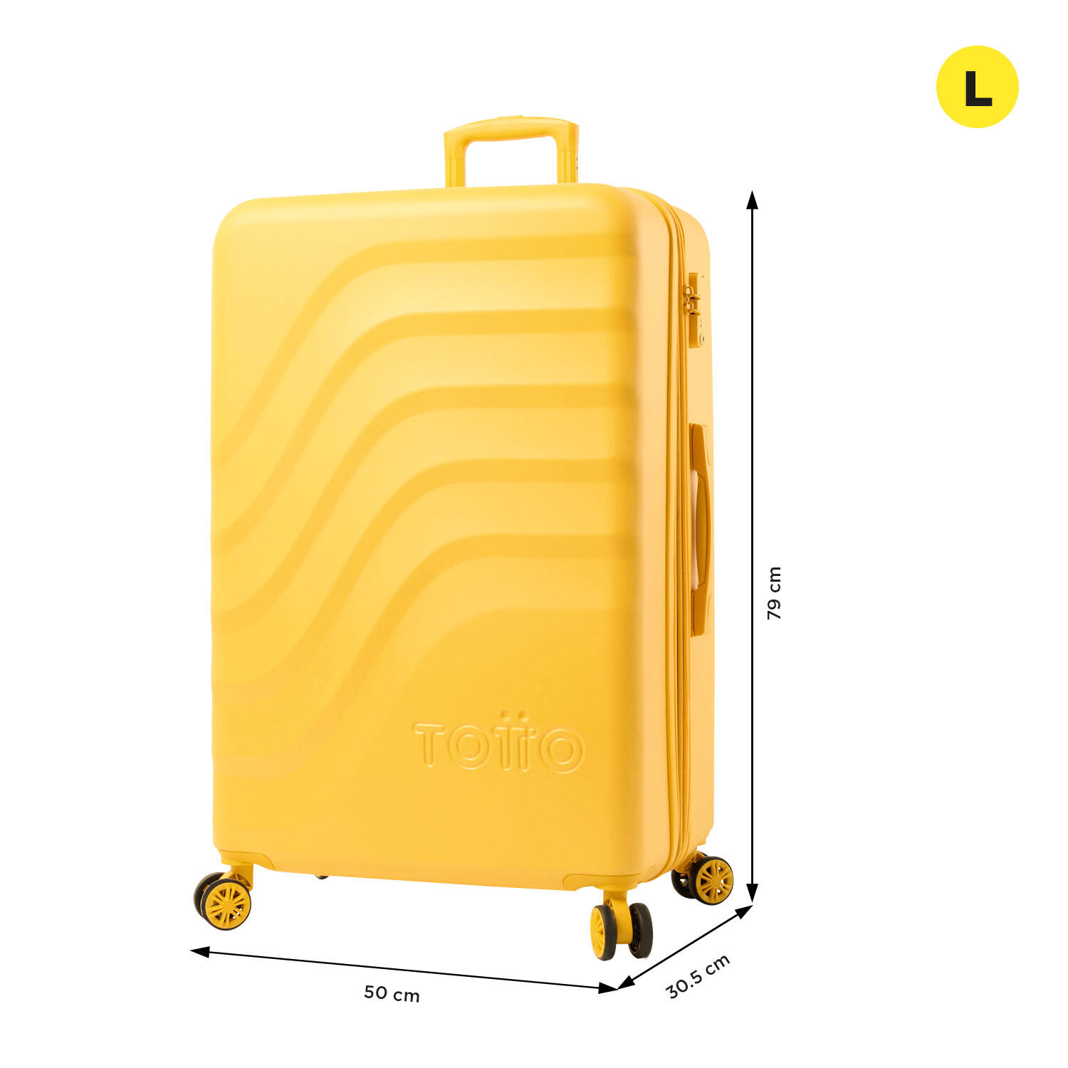 Totto Maleta grande Bazy+ Expandible Super Lemon Policarbonato 50 x 79 x 30.5 c 2/5