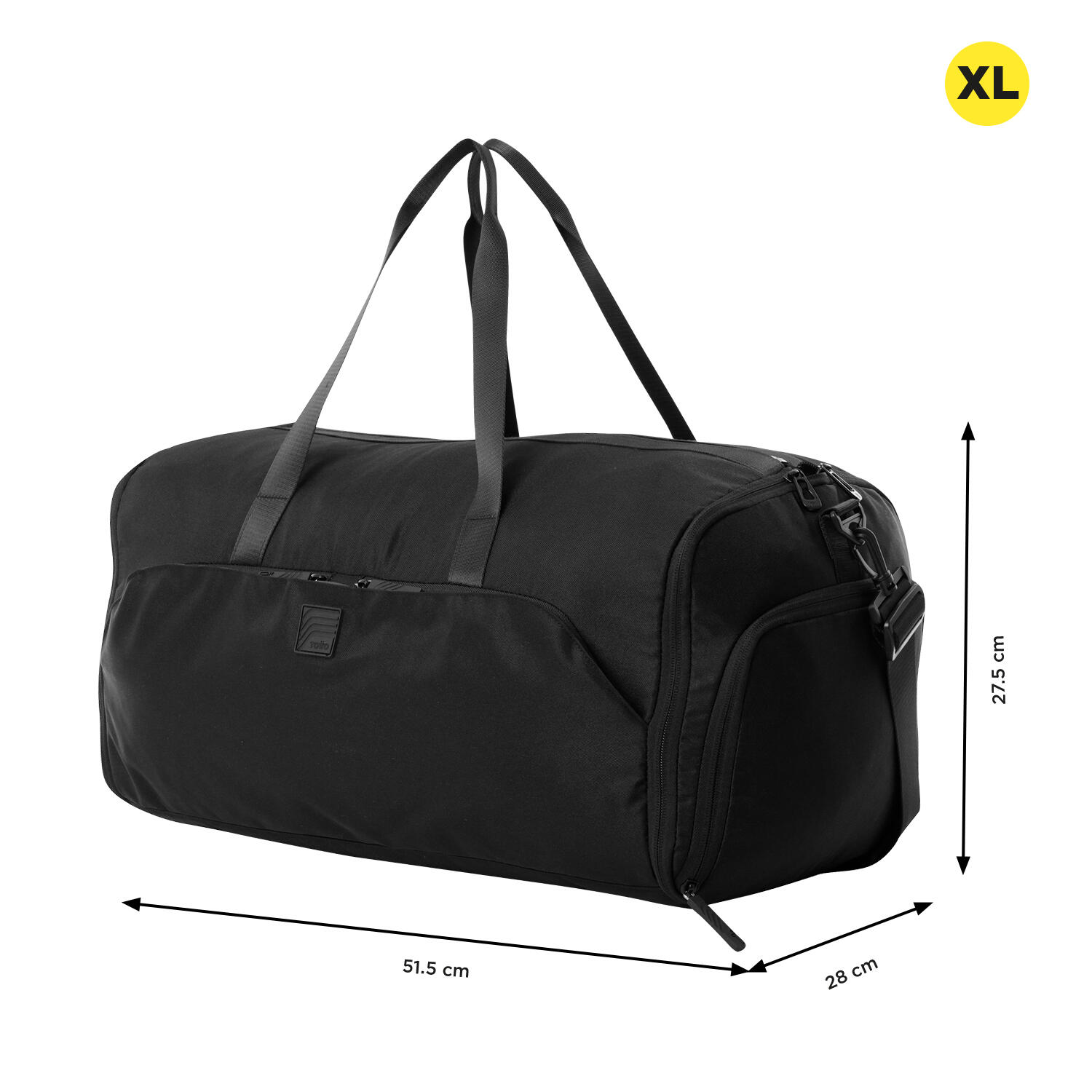 Totto Bolsa viaje Weekender Flex Negro Poliéster 51.5 x 28 x 27.5 cm 3/5