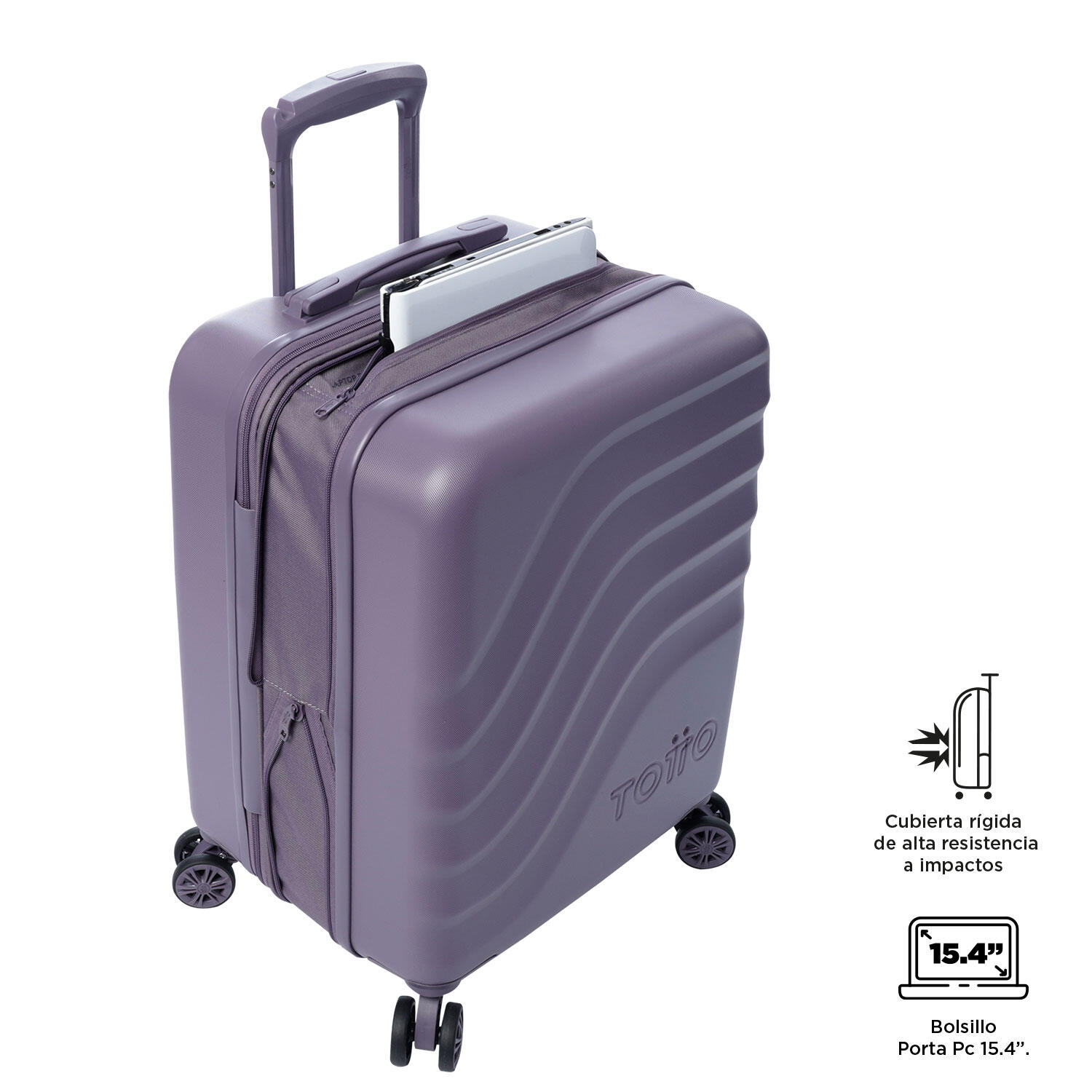 Totto Maleta de cabina Bazy+ Expandible Montana Grape Policarbonato 39.5 x 54.5 5/5
