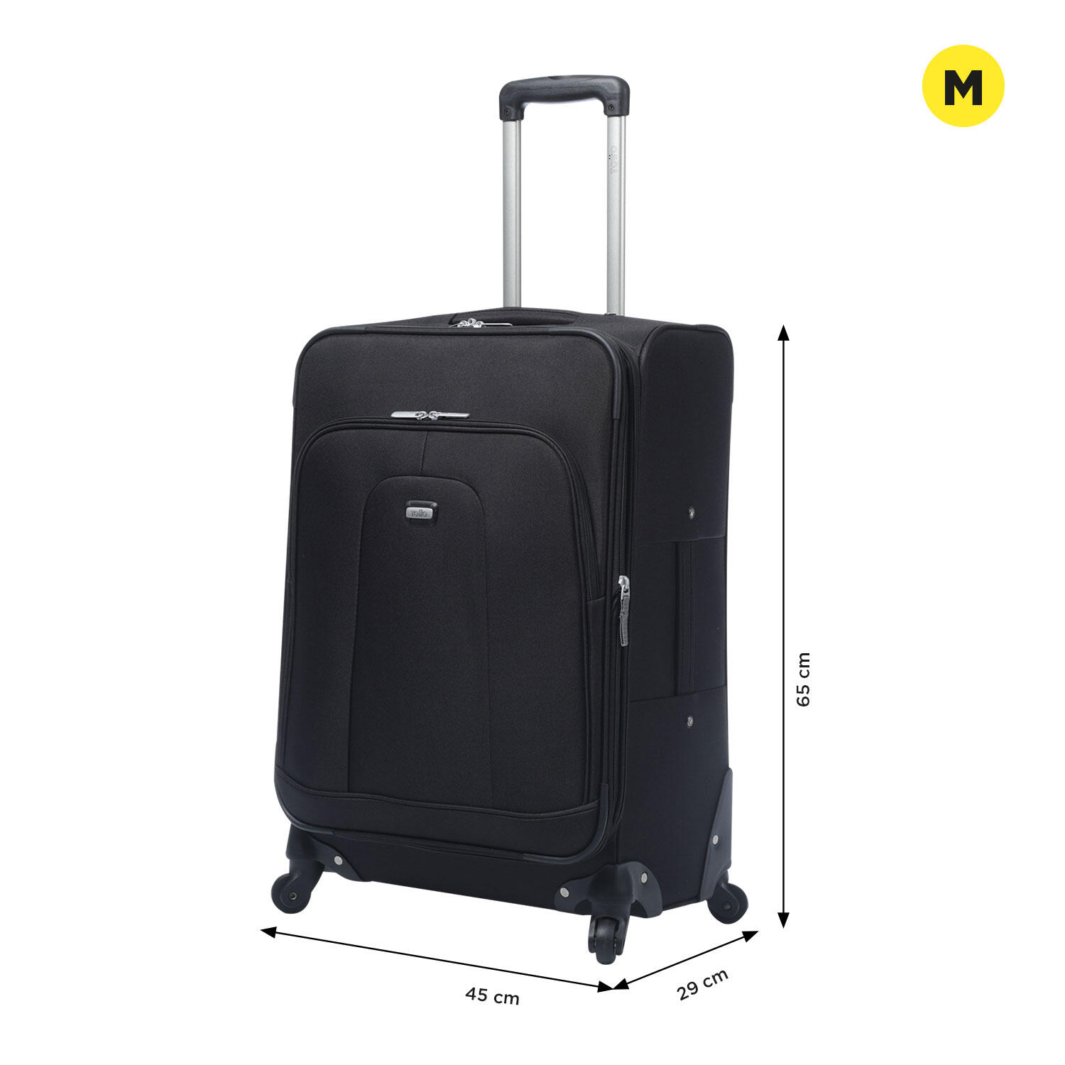 Totto Maleta mediana Andromeda 2.0 Black Poliéster 45 x 65 x 29 cm 2/5
