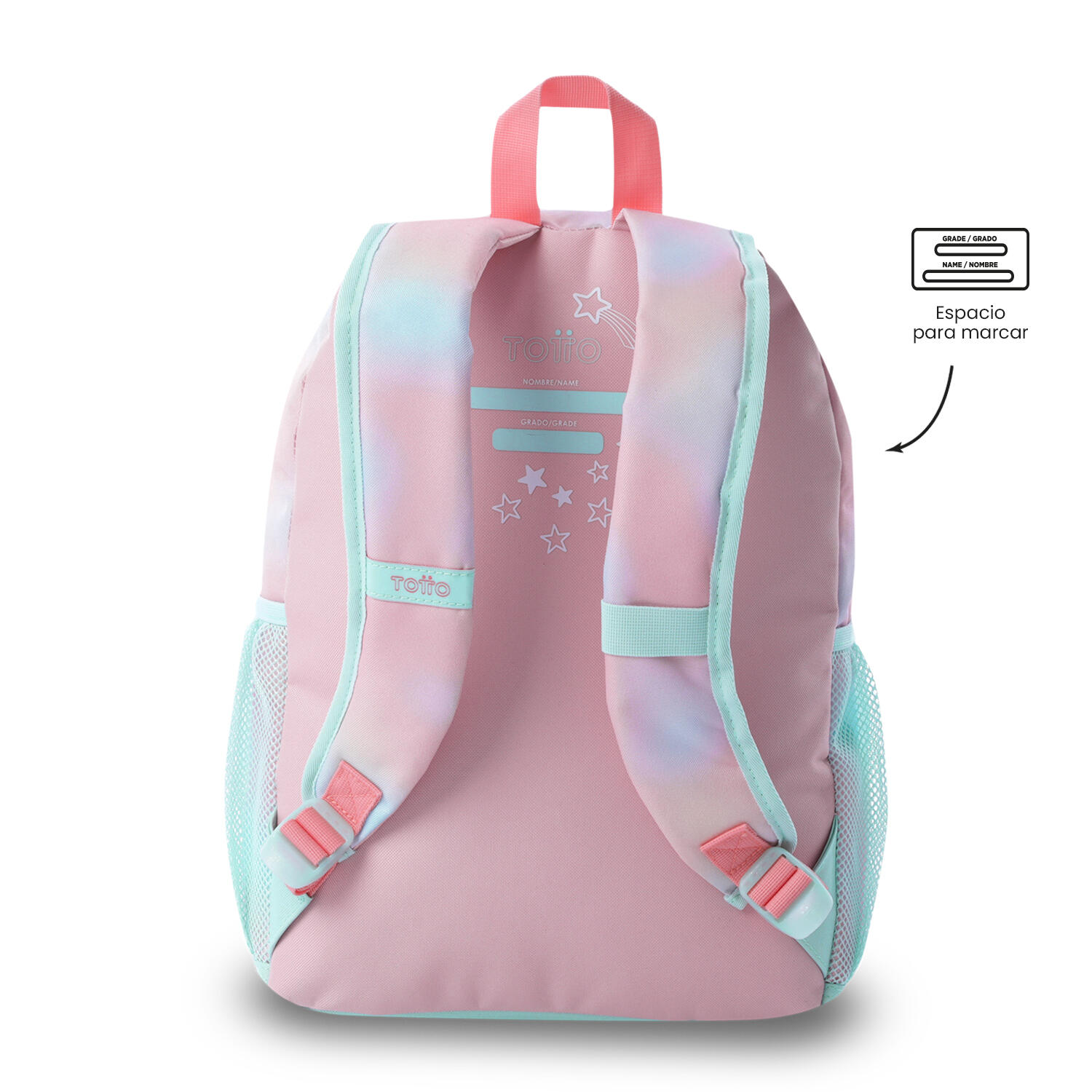Totto Mochila infantil Rainbow Star M Rainbow Star Poliéster 30 x 40.5 x 13 cm 4/5