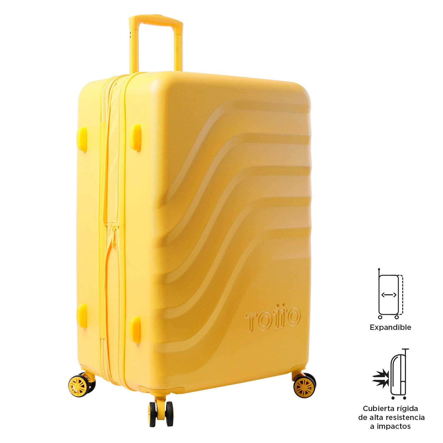 Totto Maleta grande Bazy+ Expandible Super Lemon Policarbonato 50 x 79 x 30.5 c 4/5