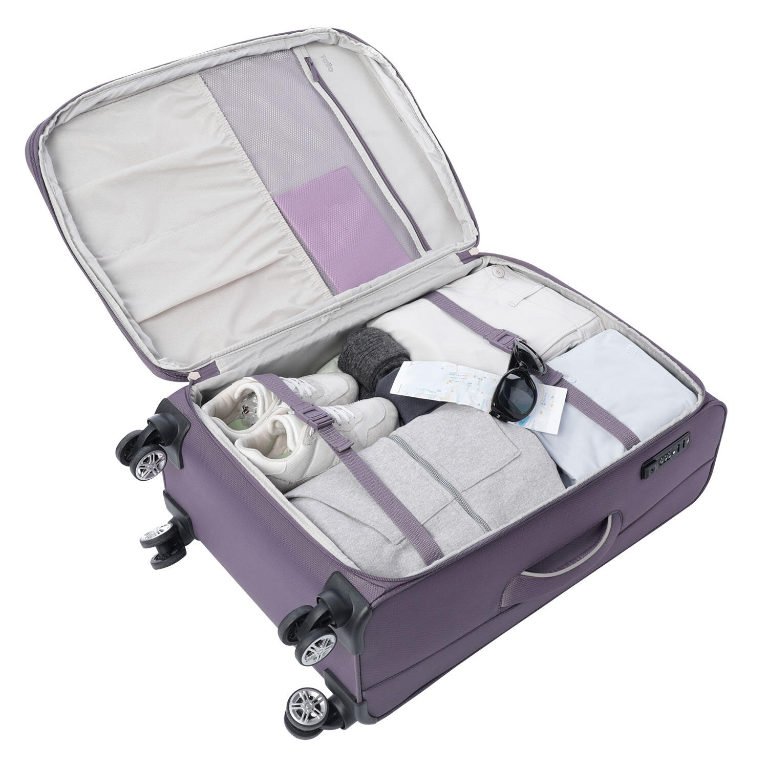 Totto Maleta mediana Liviana Morado Poliéster 41 x 67.5 x 26 cm 3/5