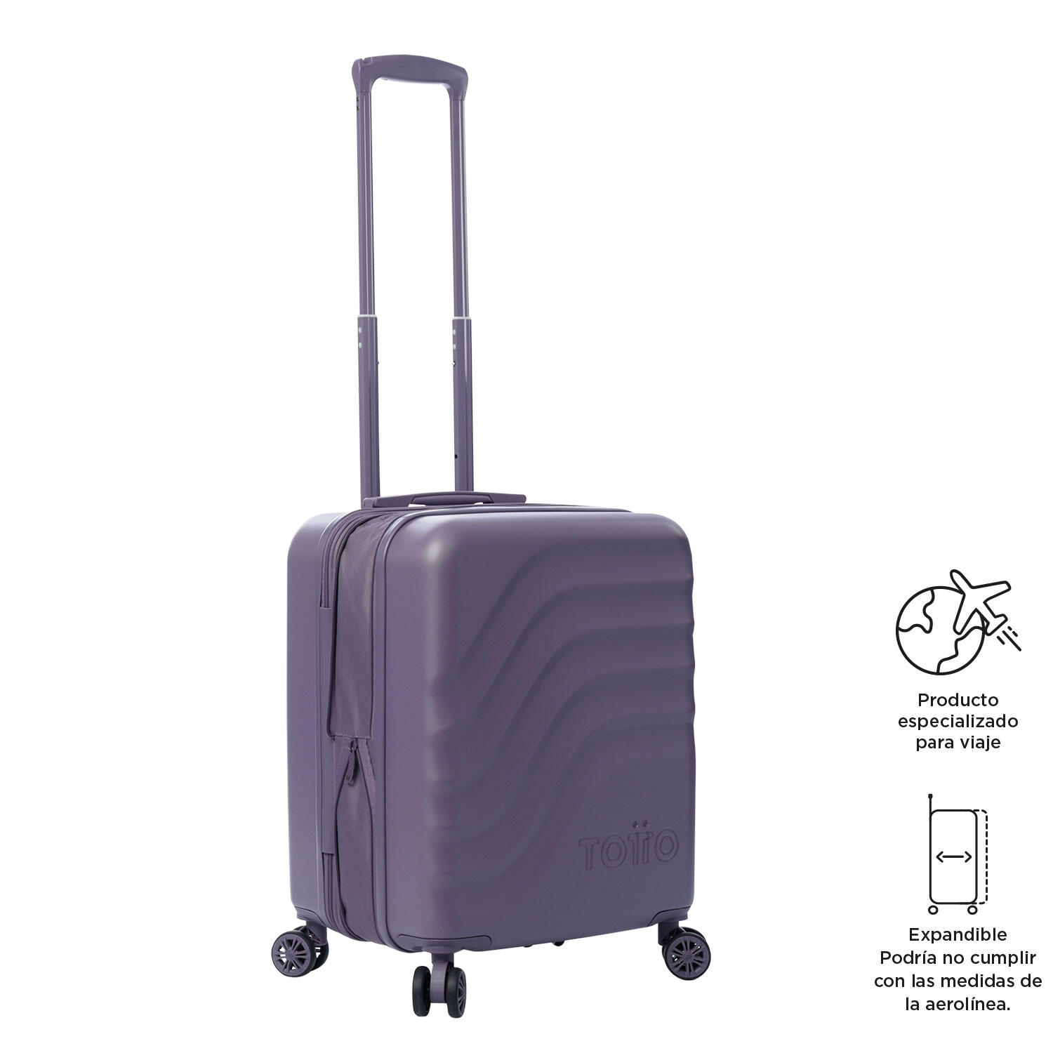 Totto Maleta de cabina Bazy+ Expandible Montana Grape Policarbonato 39.5 x 54.5 4/5