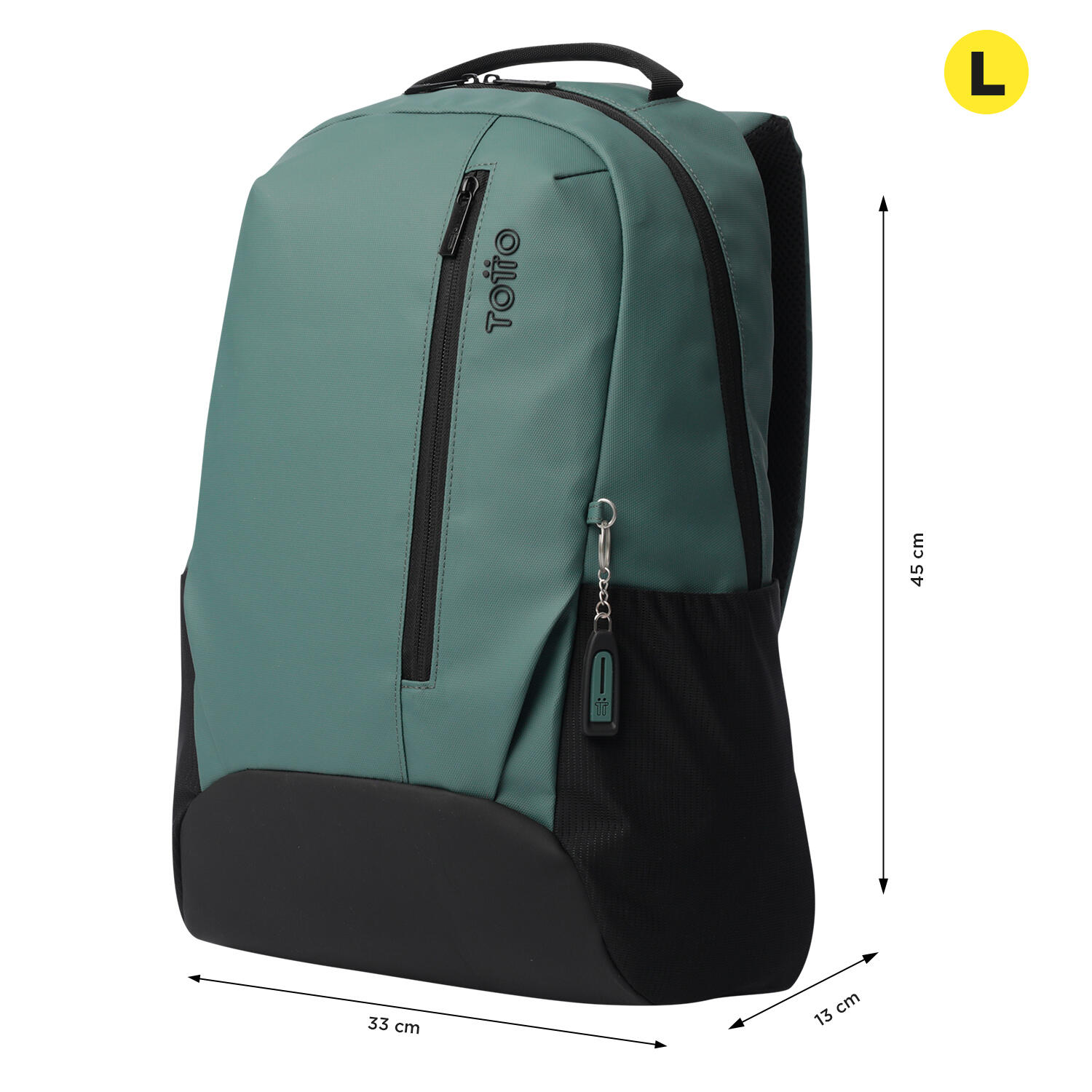 Totto Mochila urbana Detroit Verde Poliéster 33 x 45 x 13 cm 3/5